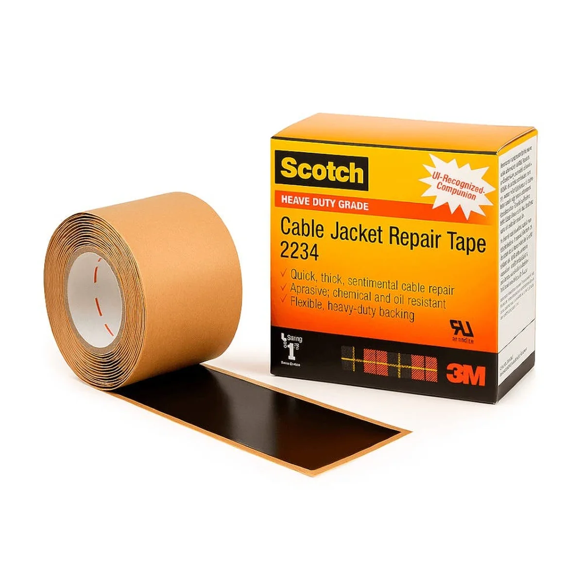 Fita Scotch 50,8mmx1,82 Metros Preto 2234 HB004201354 3M - imagem 1