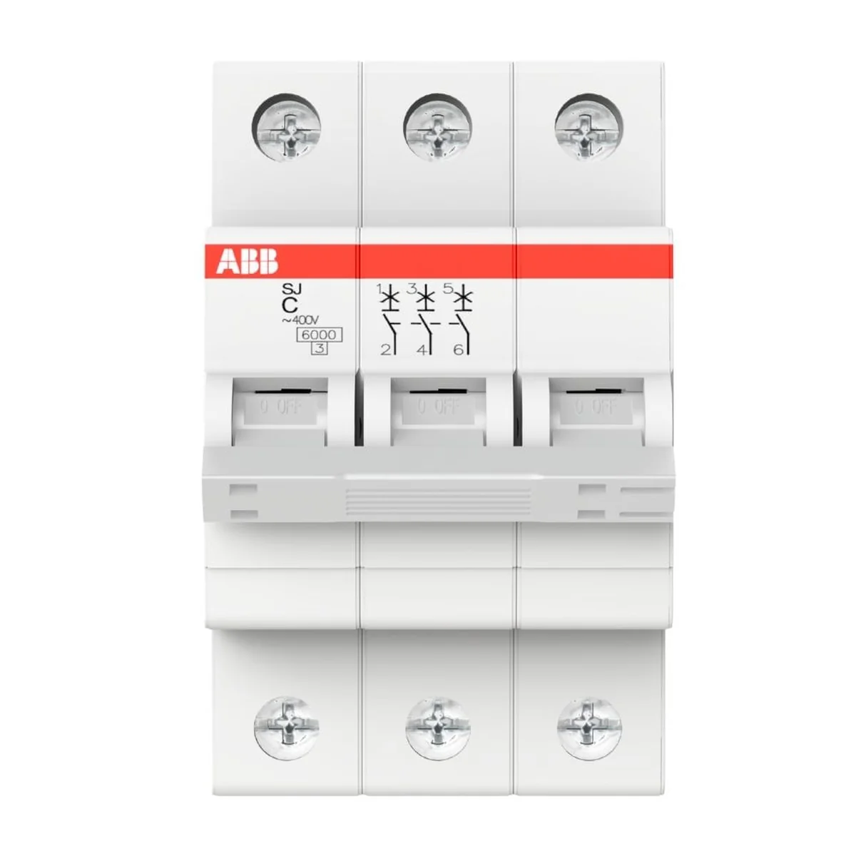 Mini Disjuntor Tripolar 40A Curva C 3KA SJ200 ABB - imagem 1