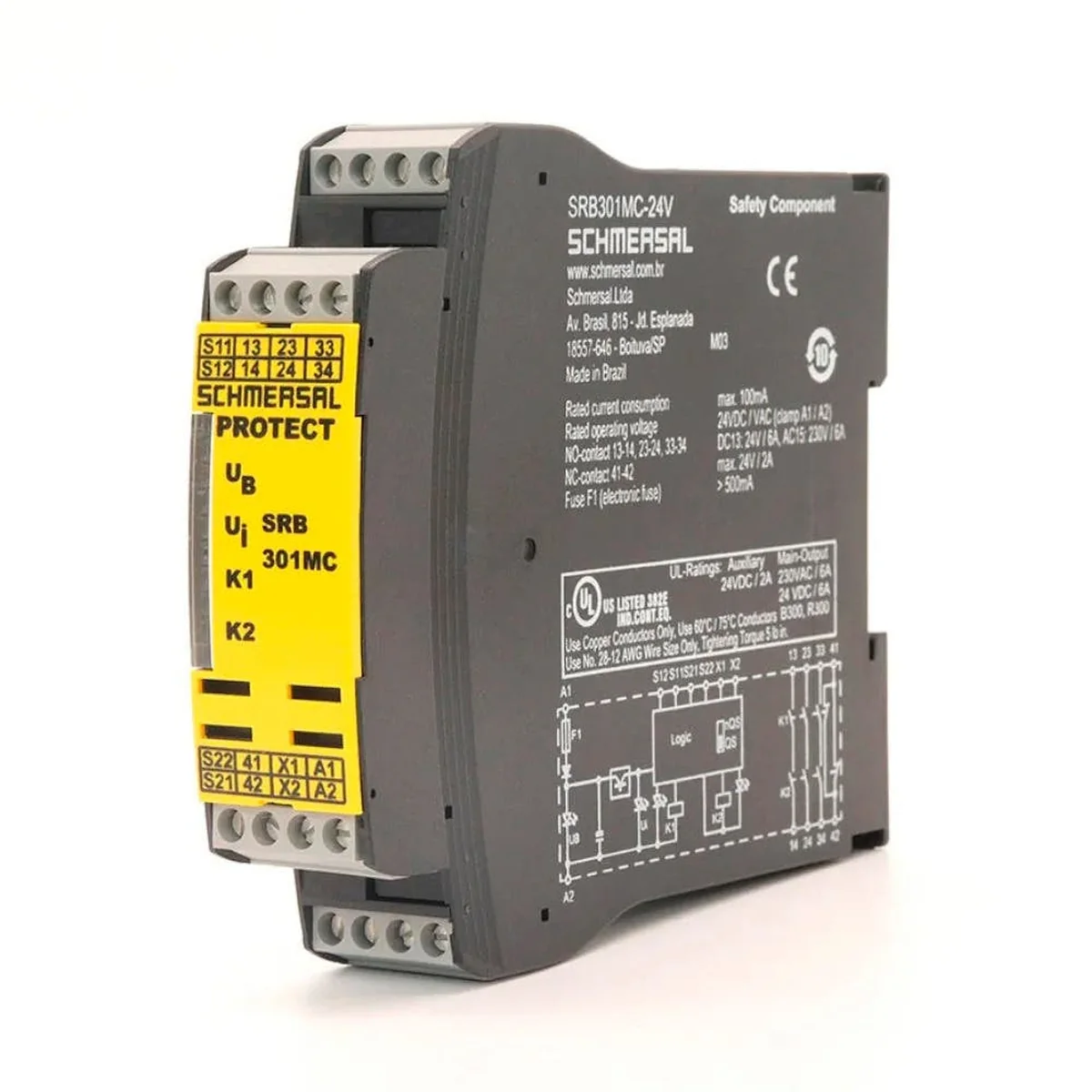 Relé de Segurança SRB301MC 24Vcc/ca 3NA 1NF ACE - imagem 1