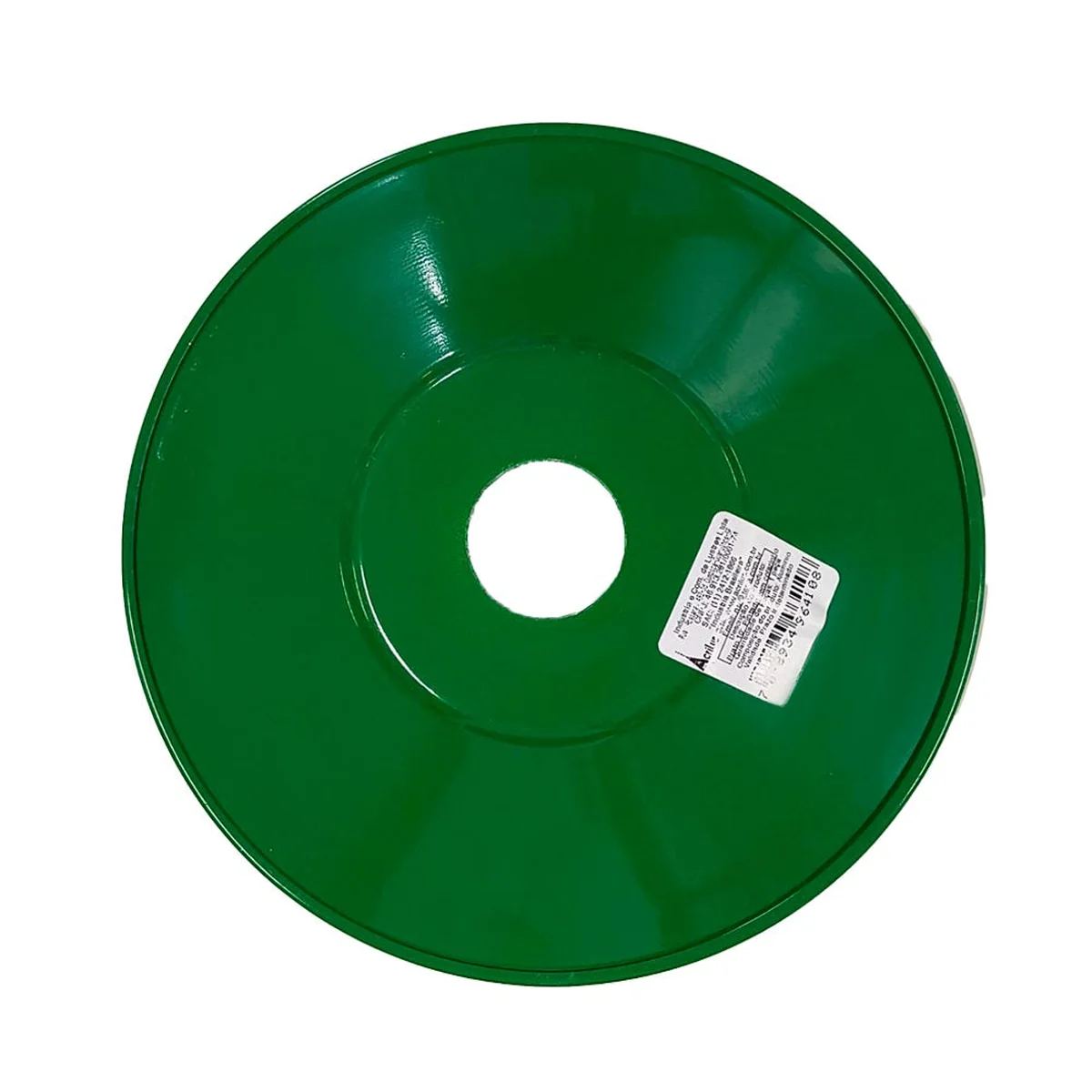 Prato Alumínio Verde e Branco sem Colarinho 10" Acrilus - imagem 1