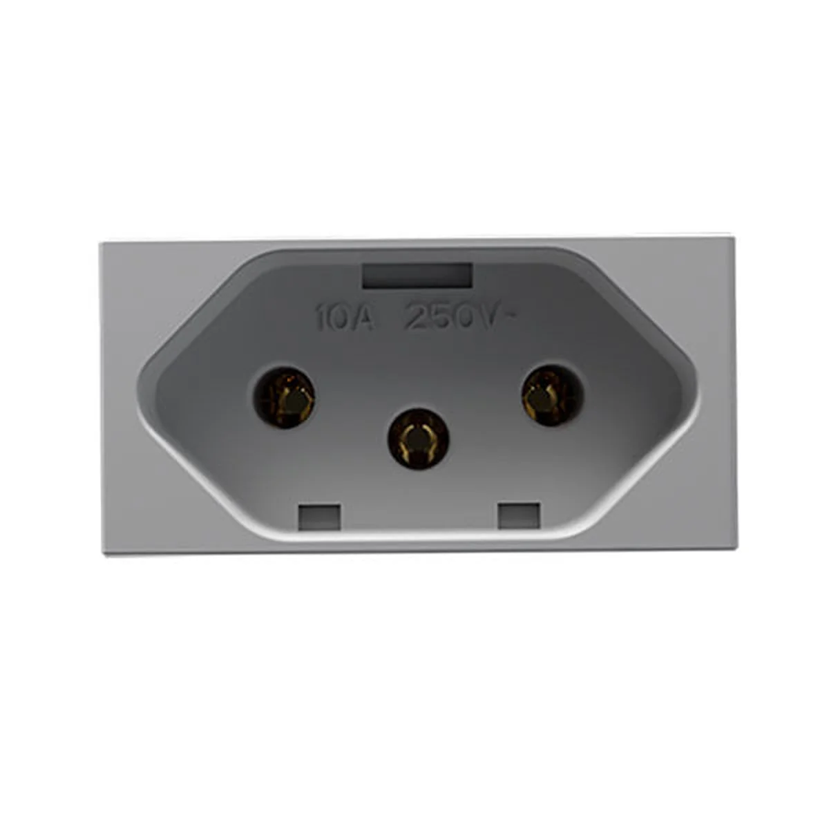 Módulo Tomada 2P+T 10A/250V Branco Modulopro - imagem 1