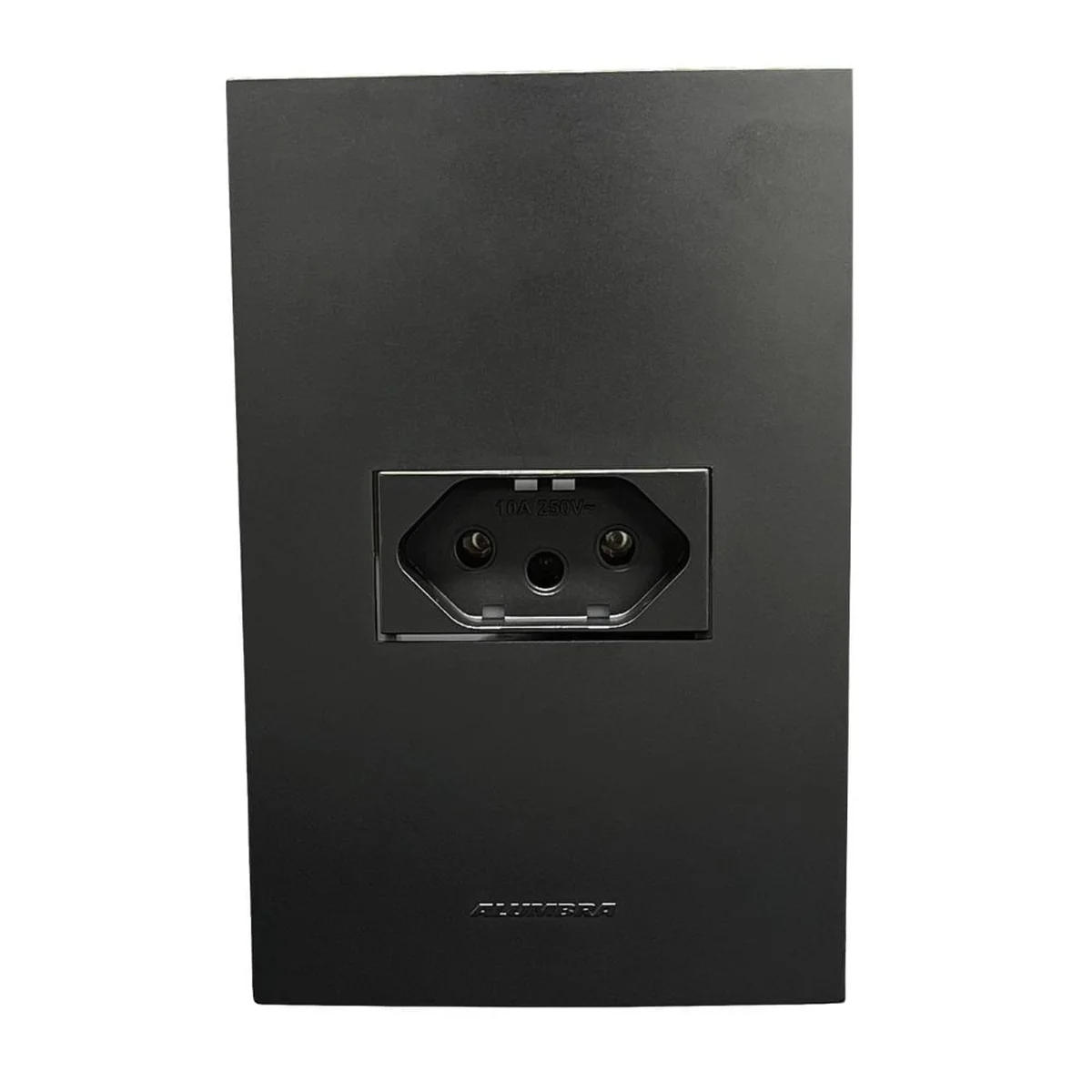 Conjunto Tomada 2P+T 10A/250V 4x2 Preto Matte Inovapro Class - imagem 1