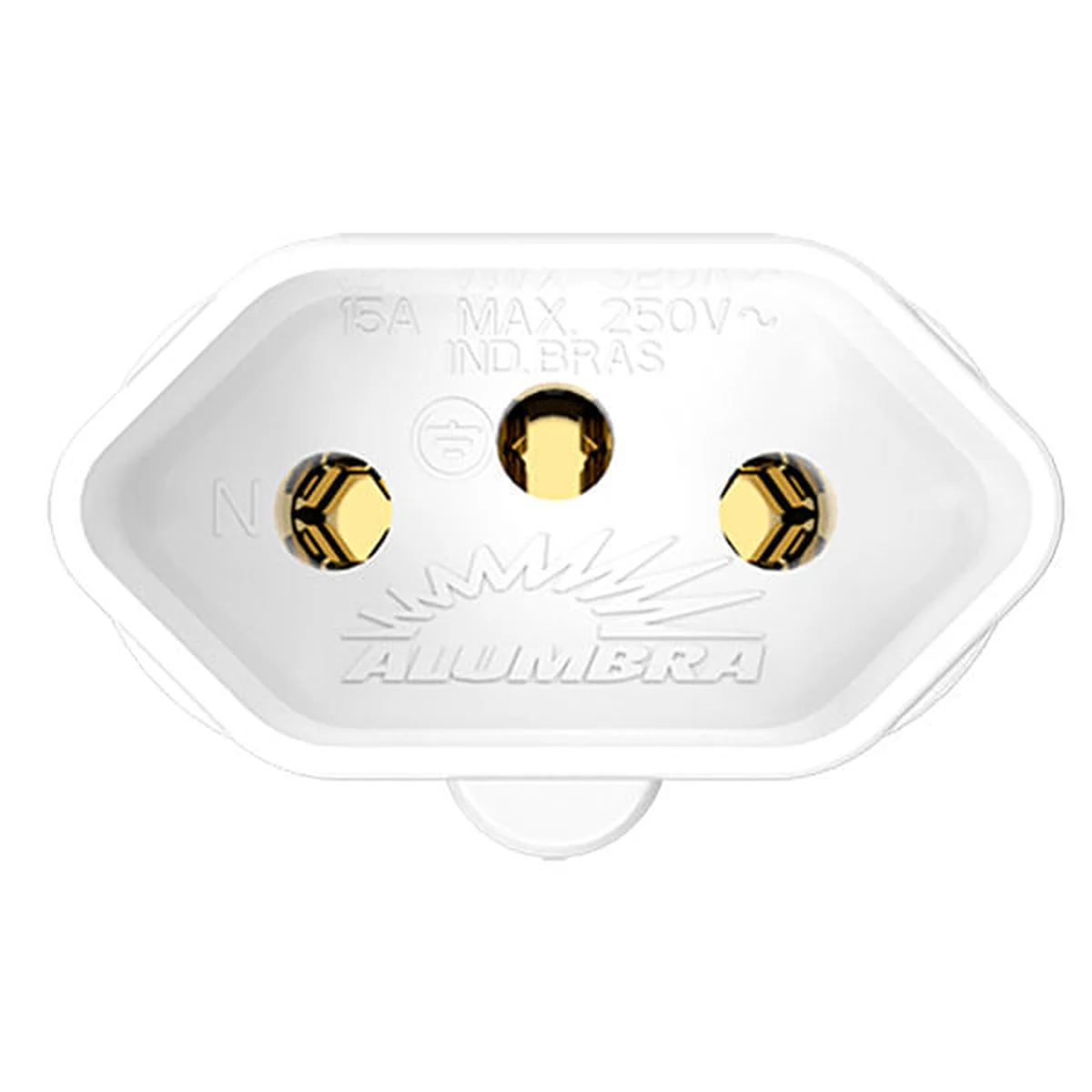 Adaptador Reverso 15A 250V Branco - imagem 1