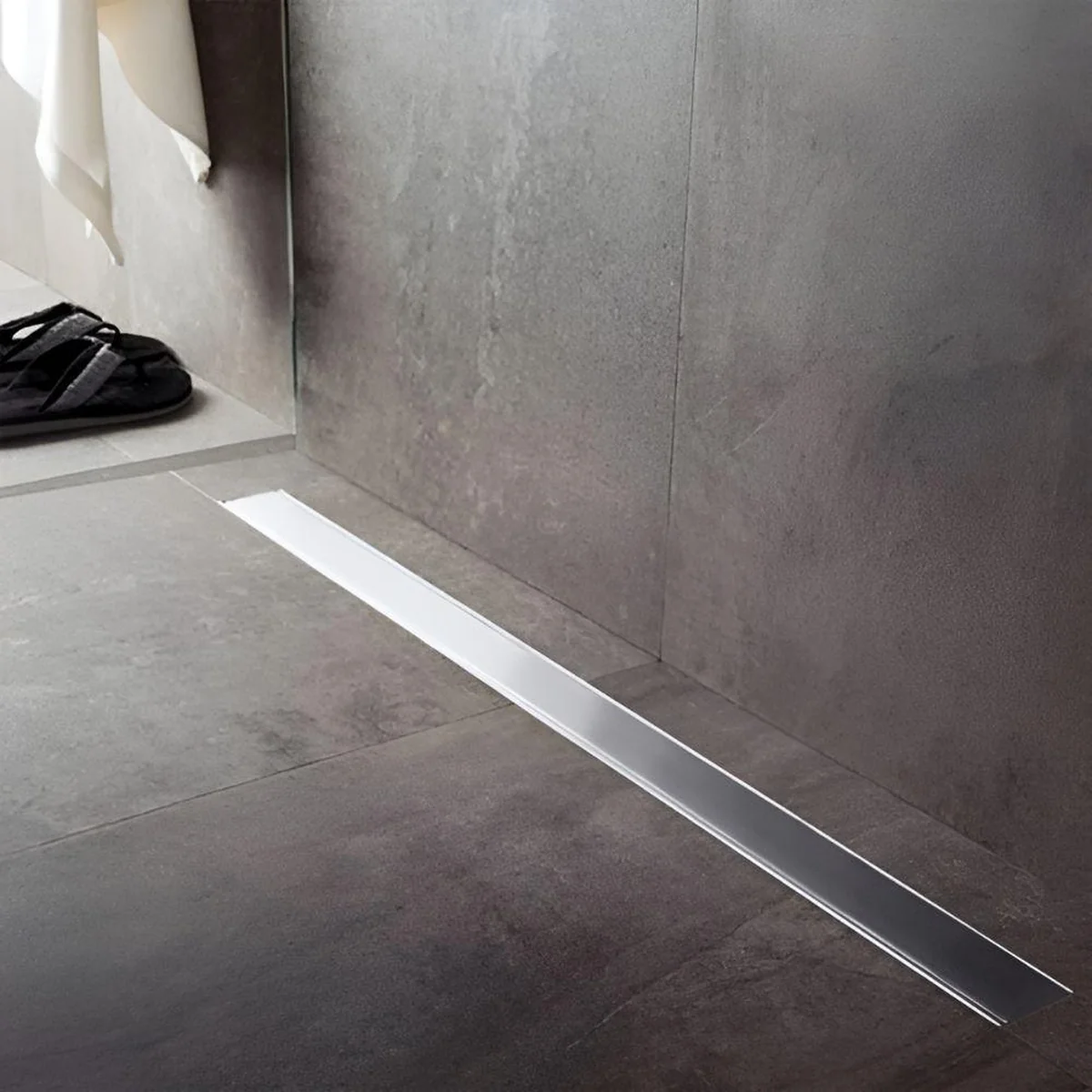 Ralo Linear com Grelha Cega Inox Amanco - imagem 1
