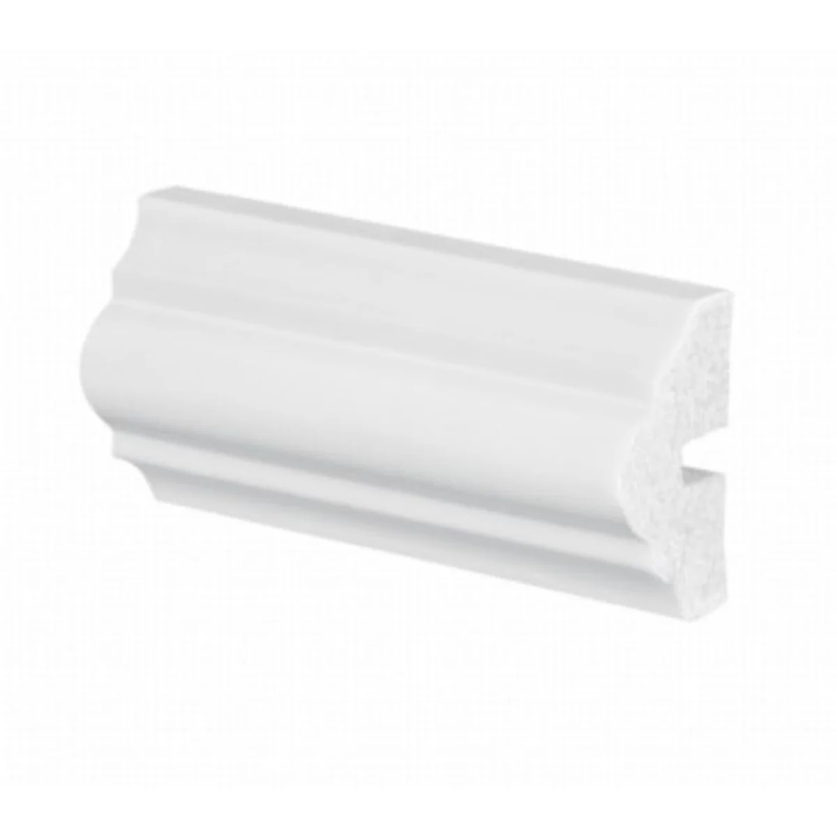 Rodameio Poliestireno Branco Frisado Arquitech - imagem 1