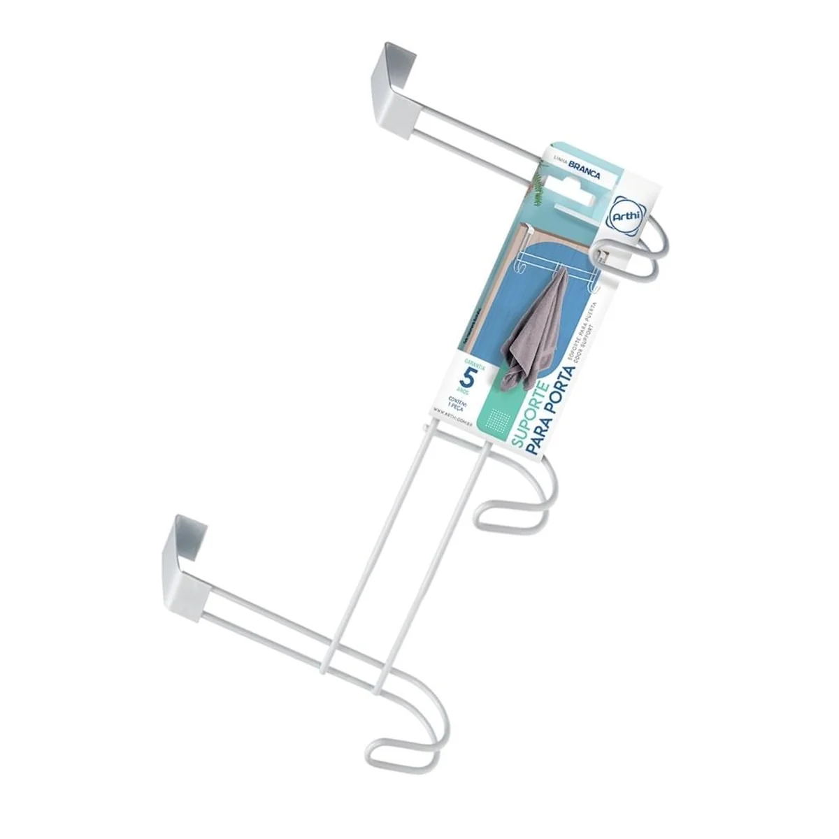 Suporte para Porta Emborrachado com Gancho Arthi - imagem 1