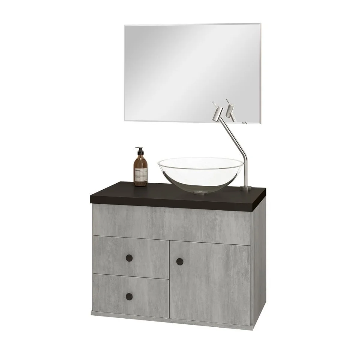 Kit Gabinete para Banheiro Luna 61cm Astral Design - imagem 1