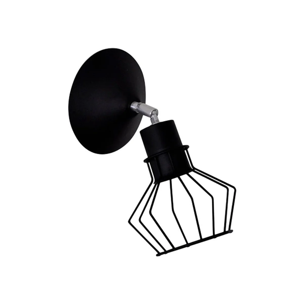Arandela Mini Diamante Preto Para Lâmpada Base E27 Attena - imagem 1