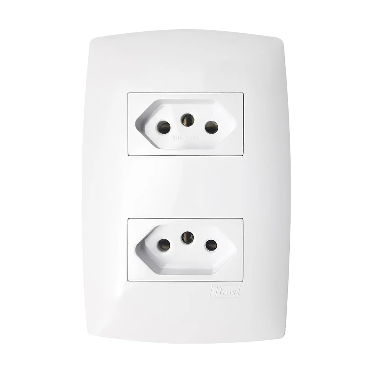 Conjunto 2 Tomadas 2P+T 20A/250V 4x2 Branco Home - imagem 1