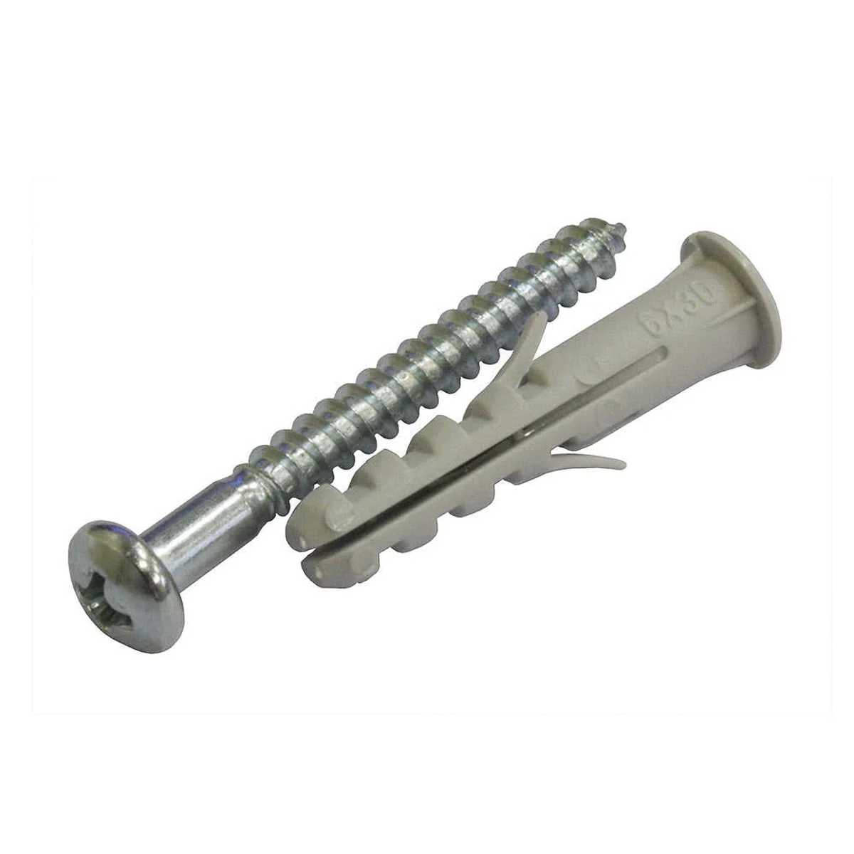 Bucha Nylon Com Anel 6mm Parafuso Cabeça Panela 10 Peças 3059/3142 Bemfixa - imagem 1