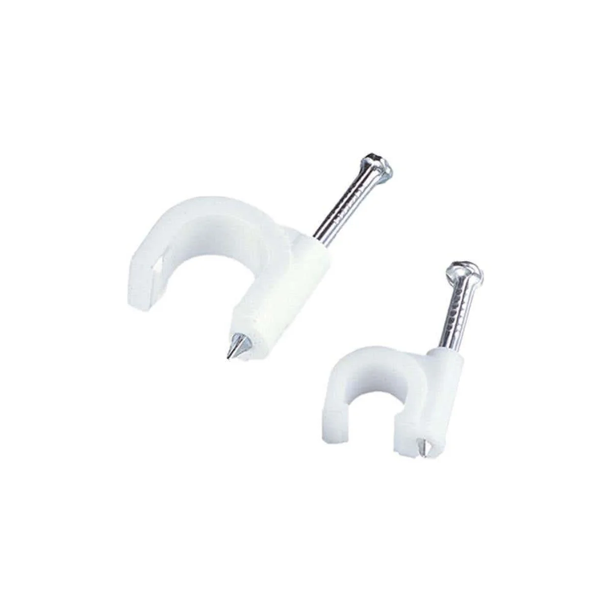 Grampo Fixador Coaxial Branco até 7mm² 20 peças 4115 Bemfixa - imagem 1