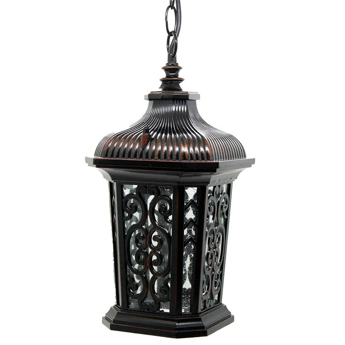 Pendente Maia Ferro Cobre Env. Vidro Cristalino 1xE27 BVP001 Bonvenon - imagem 1