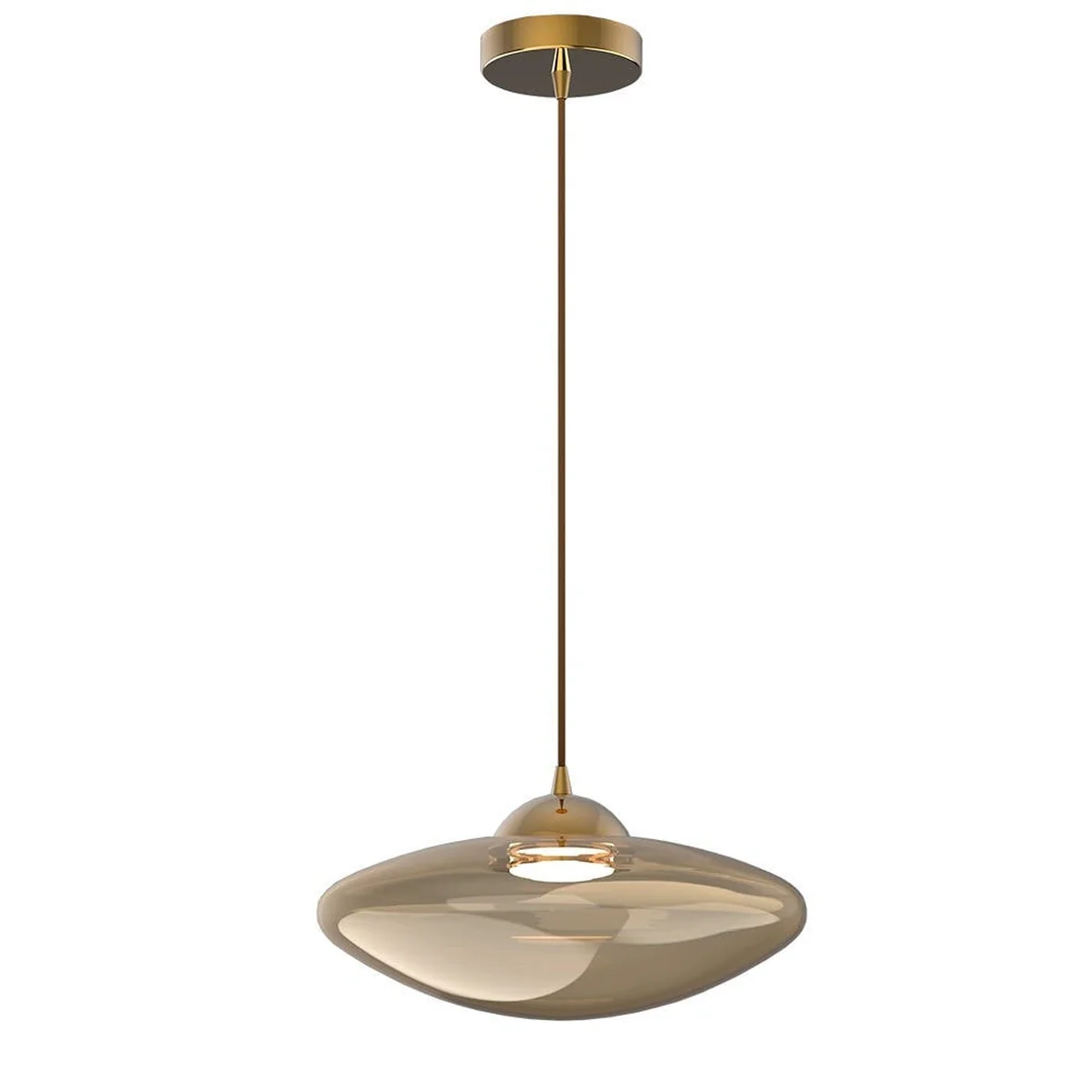 Pendente Float II Metal Bronze Rosado Vidro Âmbar 1xE27 BVP111 Bonvenon - imagem 1