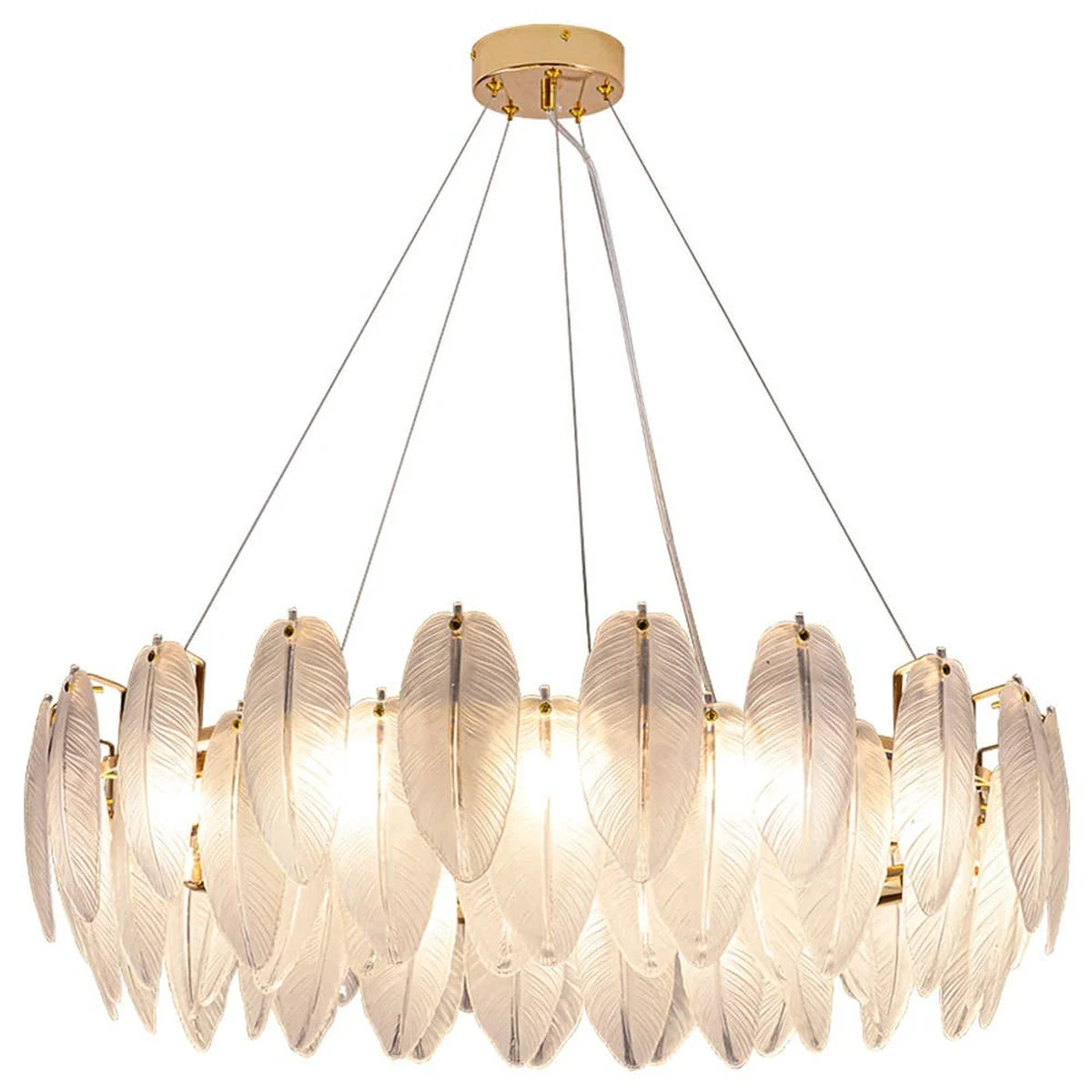 Pendente Foglia Redondo Bronze 9 Lâmpadas E14 Redondo 78cm BVP103 Bonvenon - imagem 1