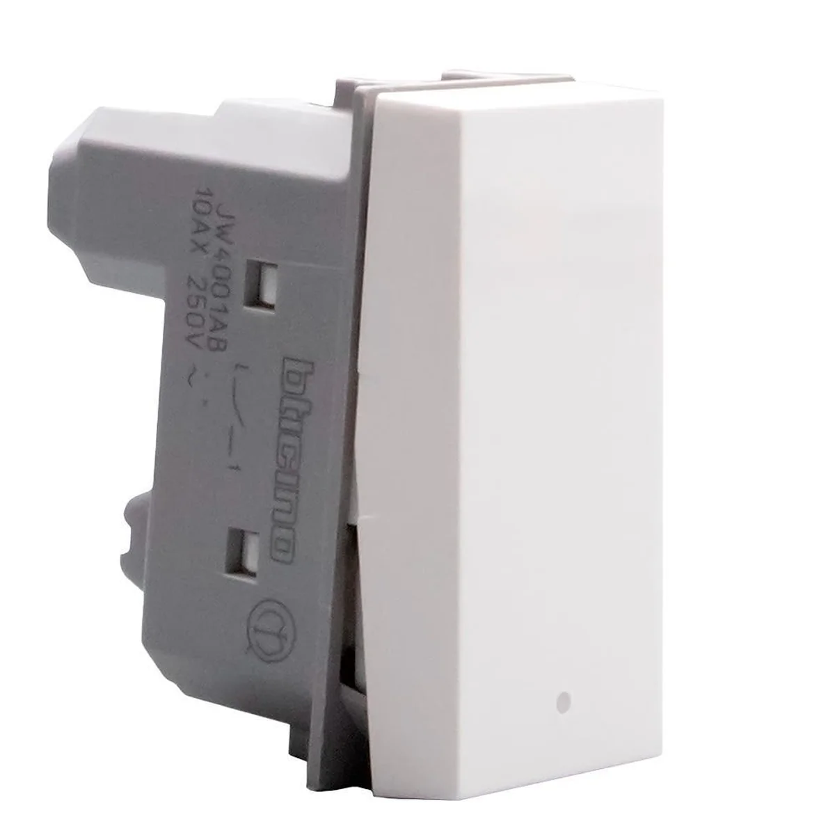 Módulo Interruptor Simples Branco MatixGo 10A JW4001 Bticino - imagem 1