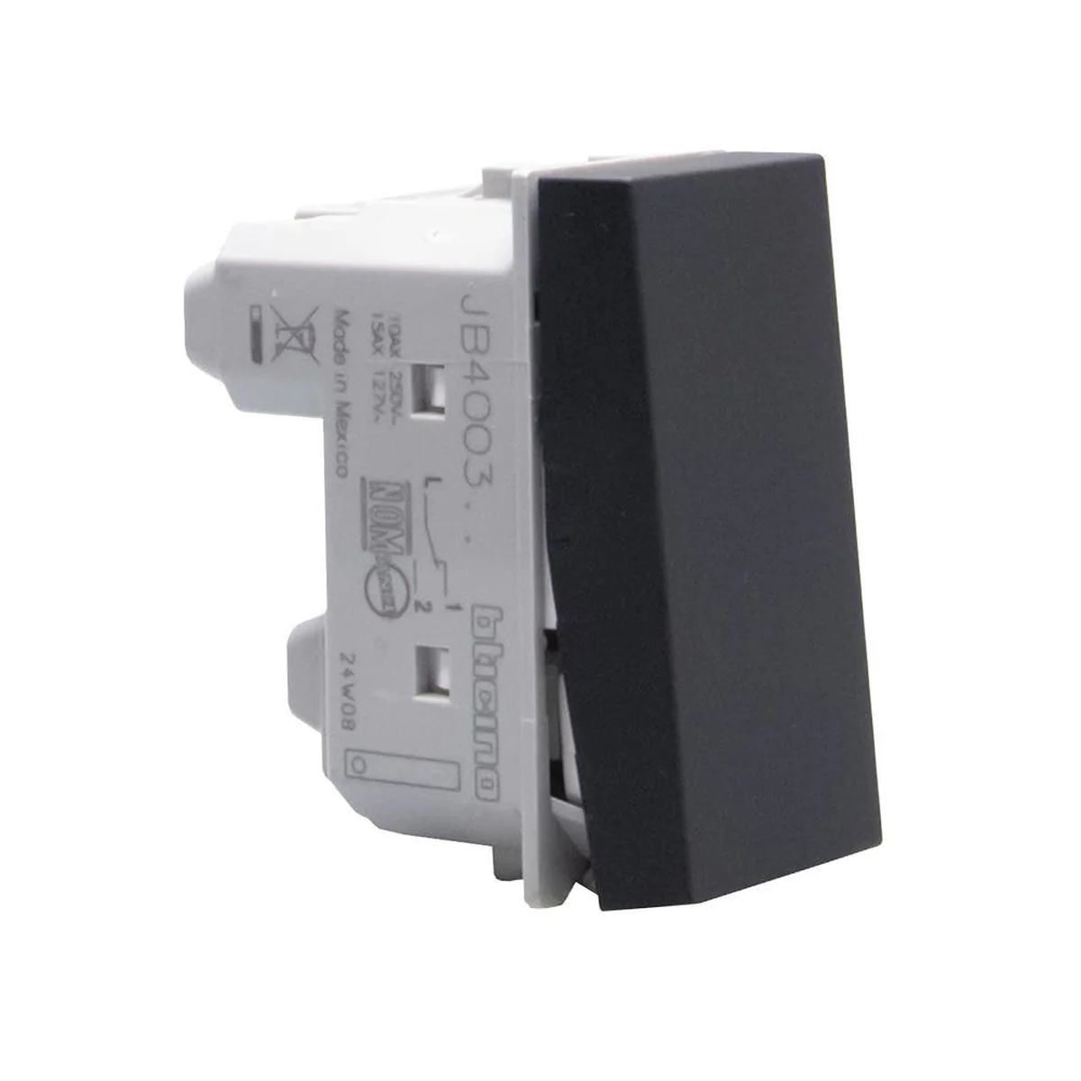 Módulo Interruptor Paralelo Preto MatixGo 10A JB4003 Bticino - imagem 1