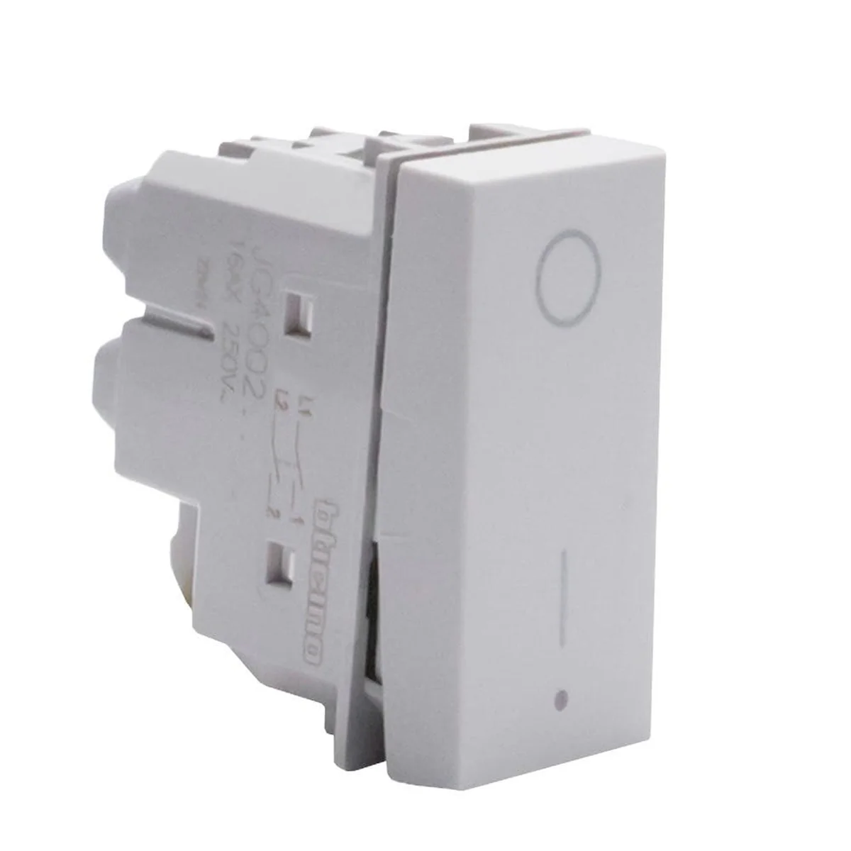 Módulo Interruptor Bipolar Cinza MatixGo 16A JG4002 Bticino - imagem 1