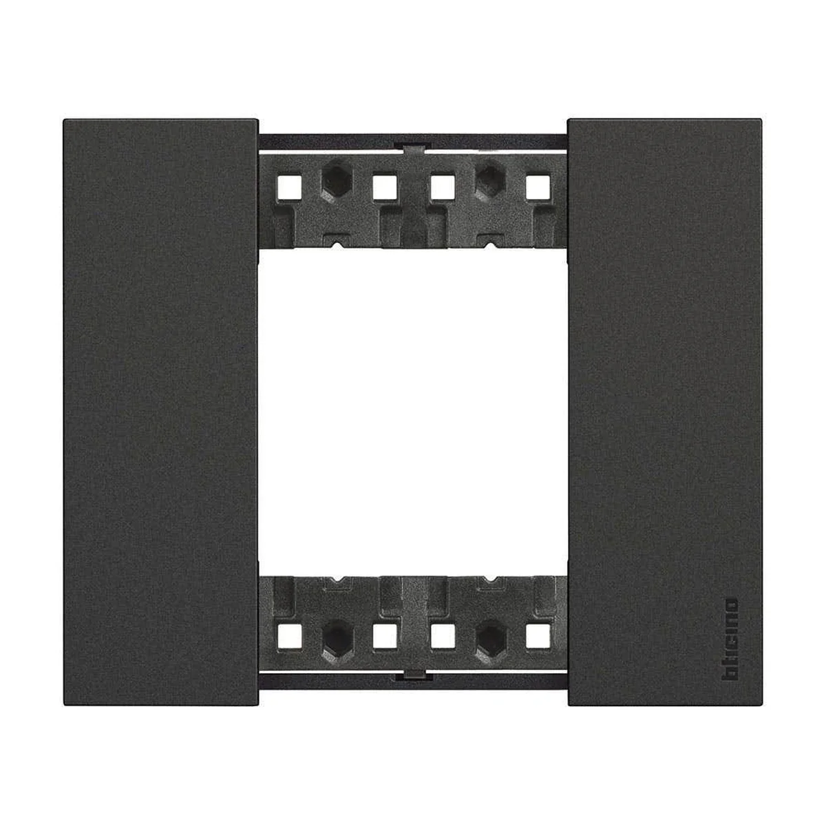 Placa 2x4" 2 Seções Black Living Now KA4802KG Bticino - imagem 1