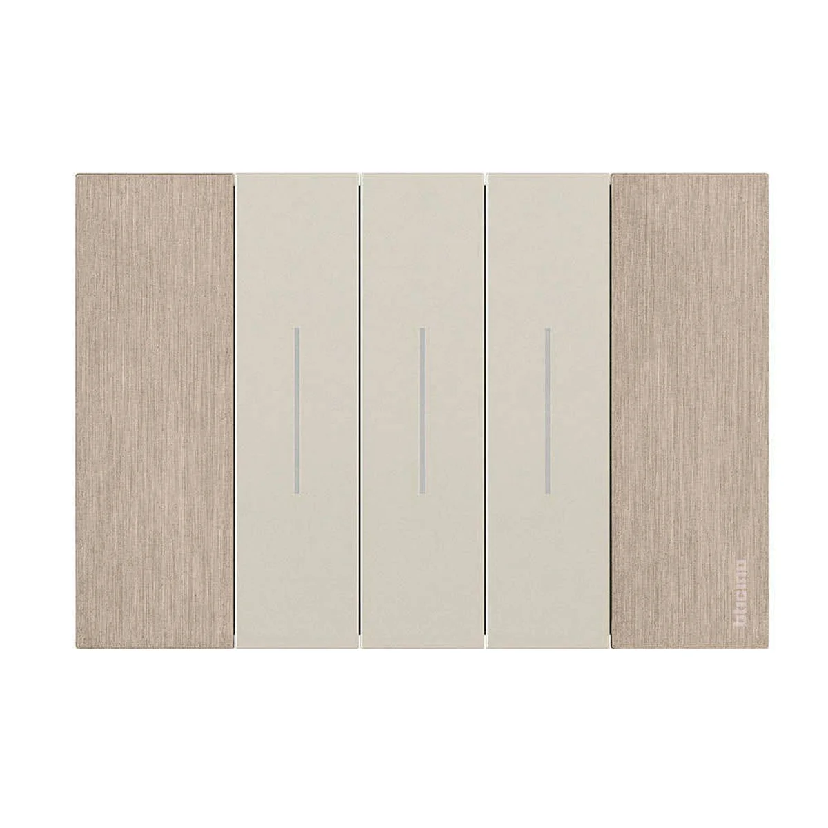 Placa 2x4" 3 Seções Rame Living Now KA4803ZM Bticino - imagem 1