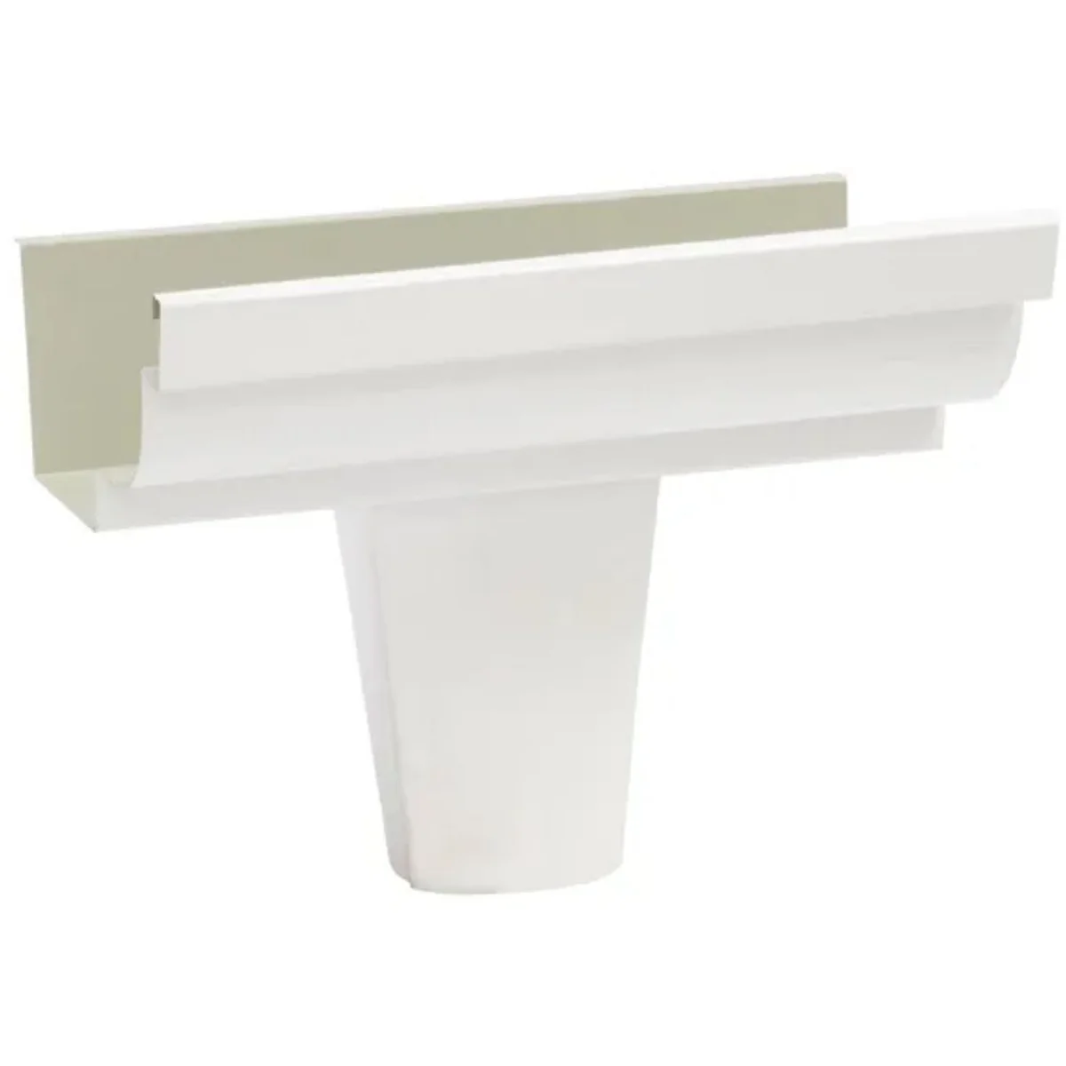 Emenda com Bocal Moldura Aço Corte 28 3" Galvalume Branco Calhaforte - imagem 1