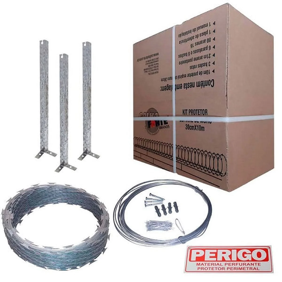 Kit Concertina Aço Galvanizado 30cmx10m Calhaforte - imagem 1