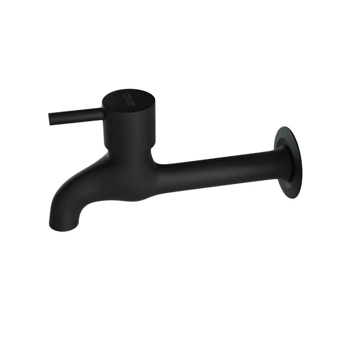 Torneira para Tanque/Jardim Parede Curta Metal Alavanca Preto Fosco - imagem 1