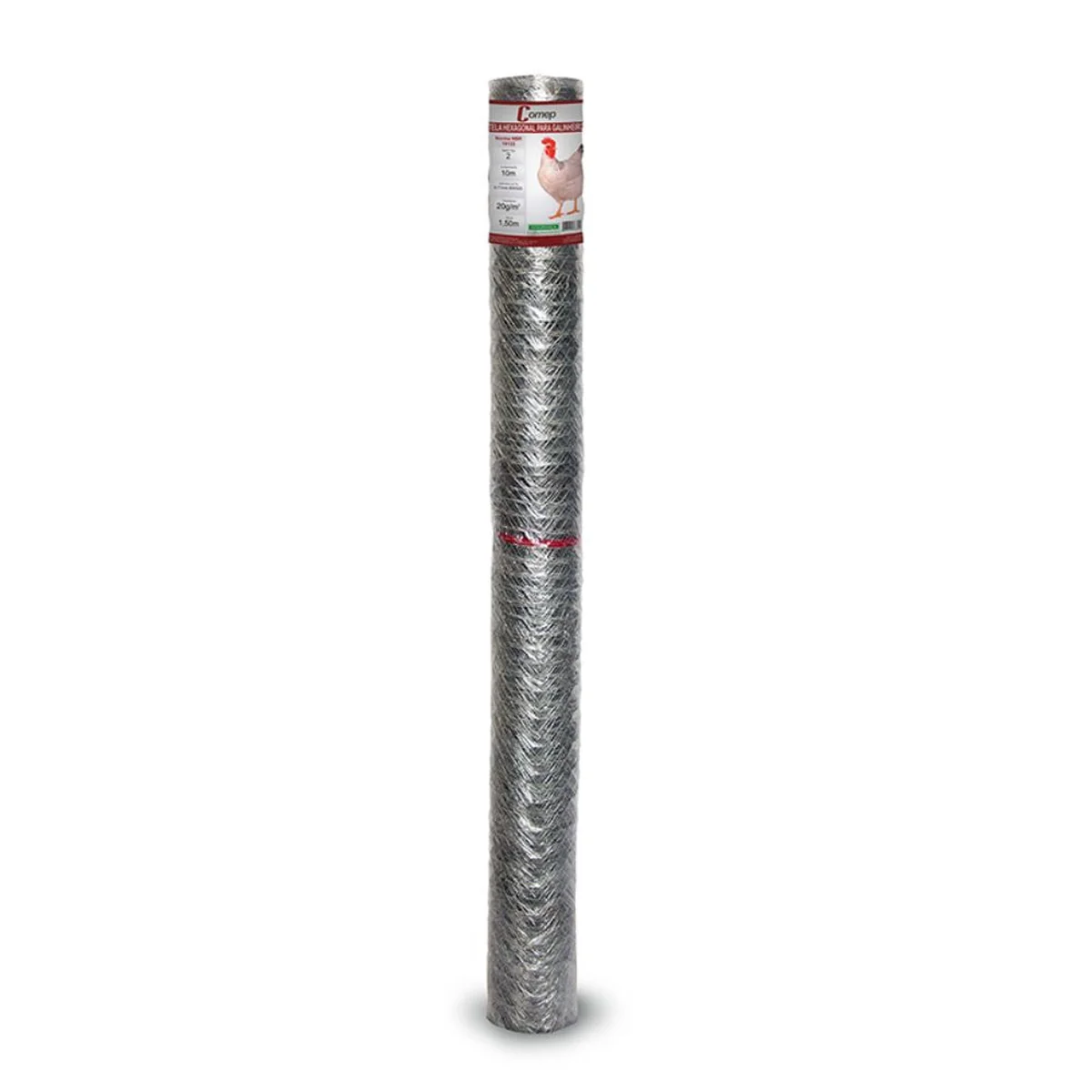 Tela Hexa Galinheiro Aço 22Bwg 1,50X10m Comp - imagem 1
