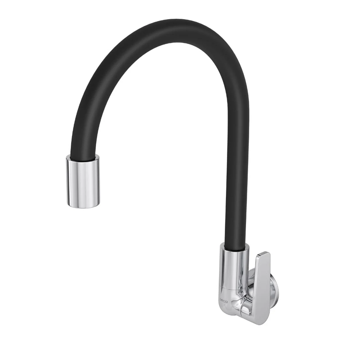 Torneira para Cozinha Parede Metal Bica Articulável Cromado e Preto - imagem 1