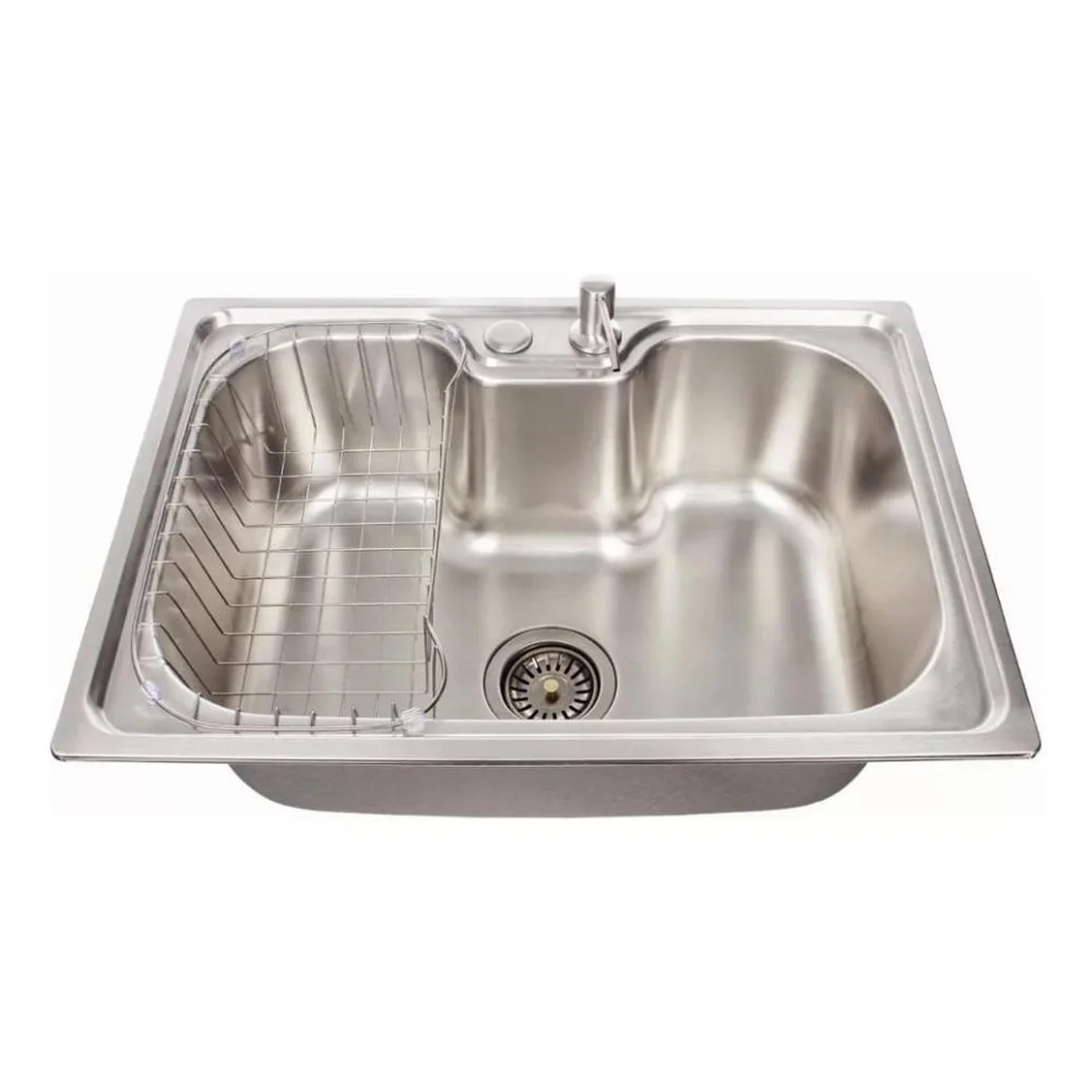 Cuba de Sobrepor Retangular Aço Inox Acetinado Gourmet Deckcasa - imagem 1