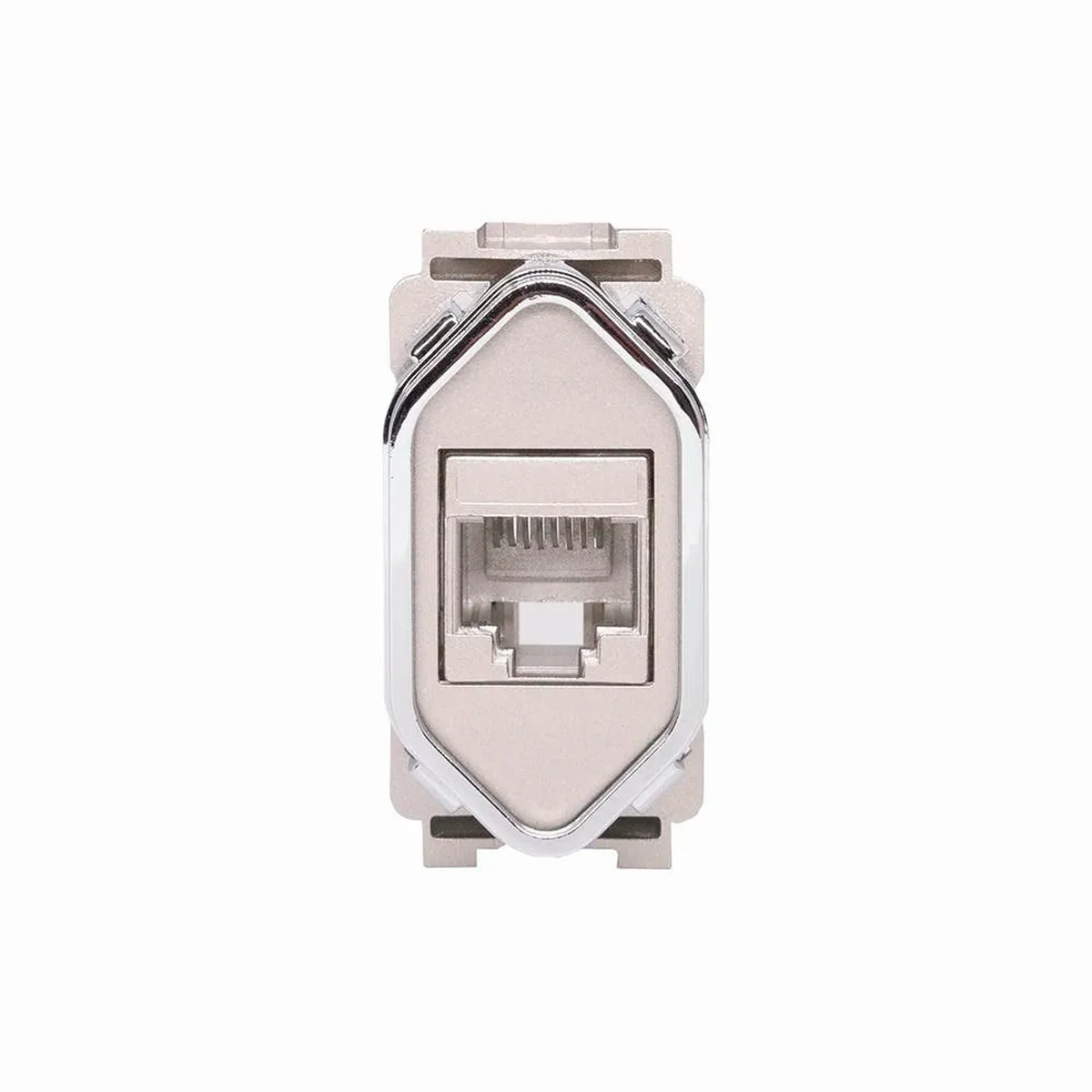 Módulo Tomada Novara RJ45 Cromado Sem Placa AC150074 Dicompel - imagem 1