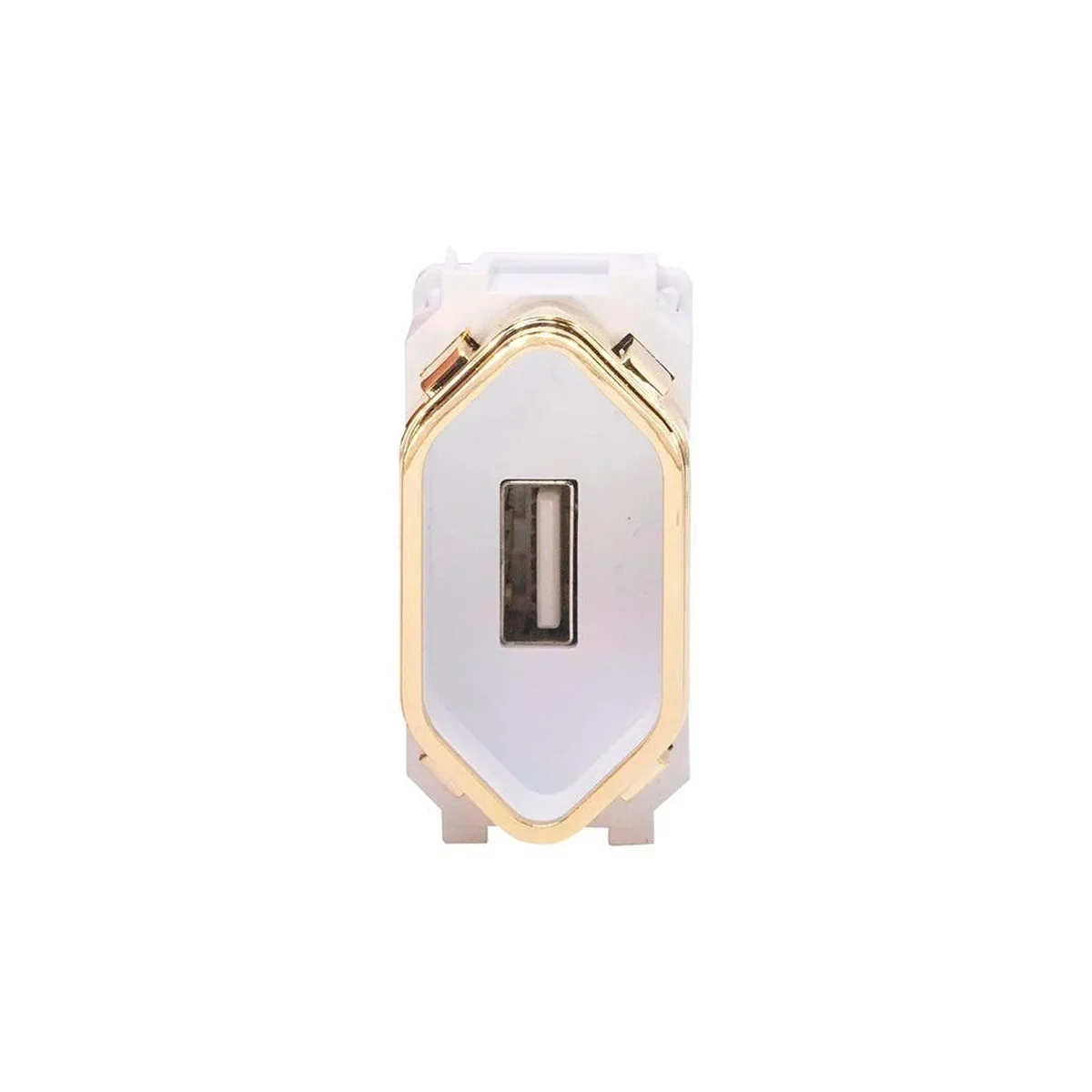 Módulo Tomada Novara USB 2A Branca Sem Placa DC1200168 Dicompel - imagem 1