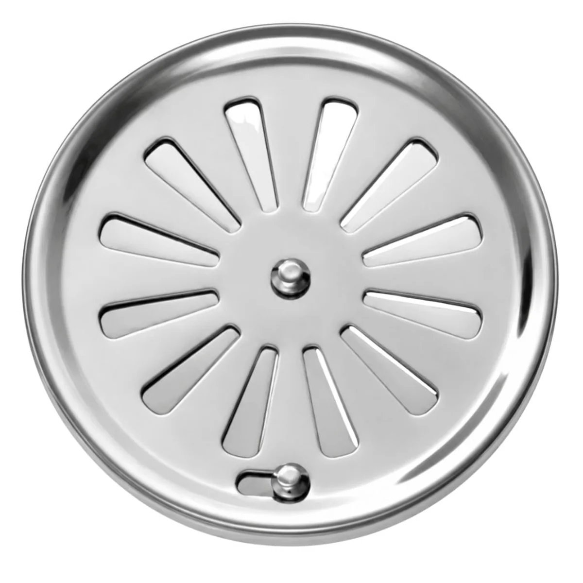 Grelha Redonda Abre e Fecha Inox para Ralo Docol - imagem 1