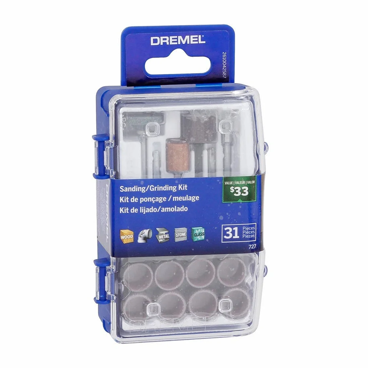 Kit Lixar Afiar Corte Com 31 Peças 727 Dremel - imagem 1