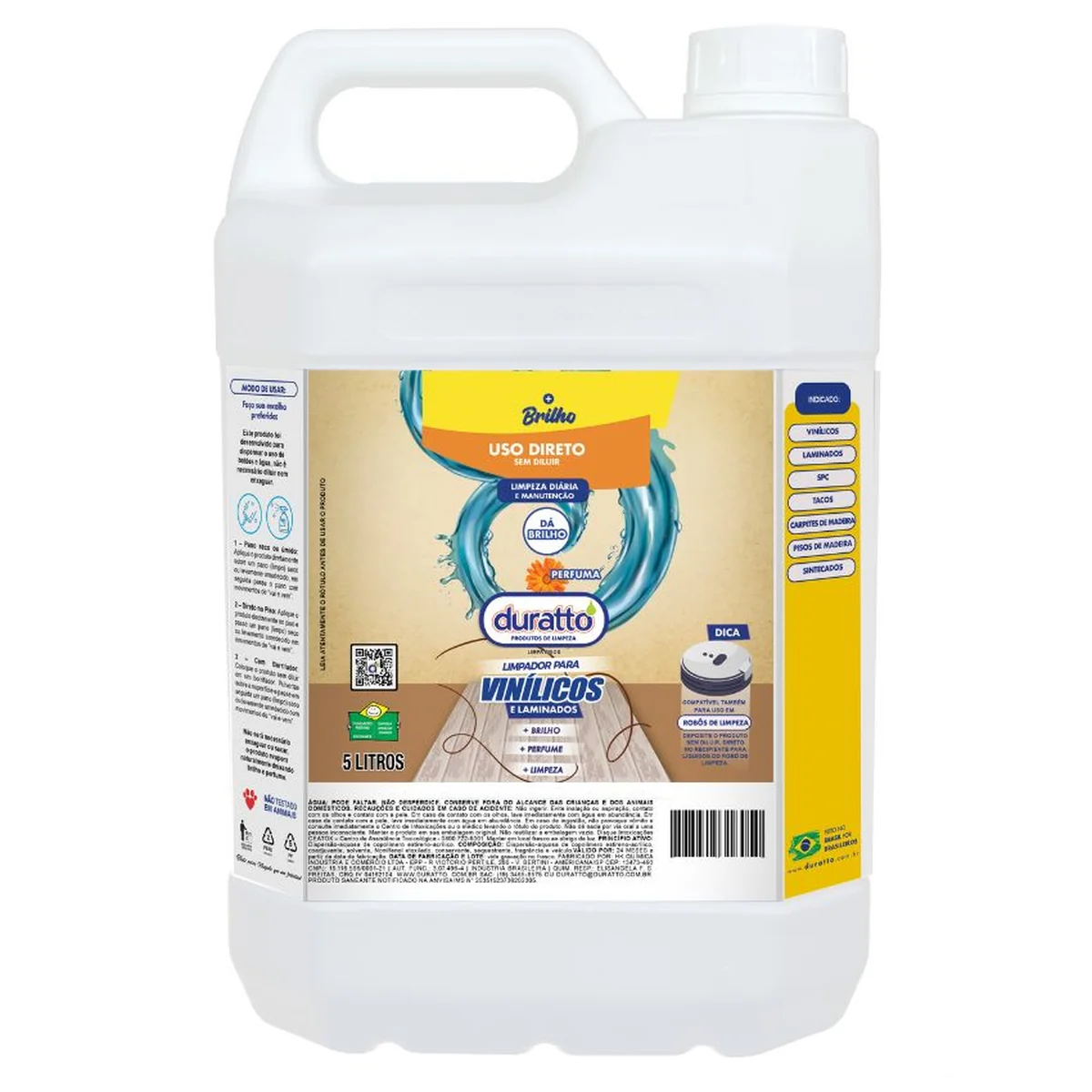 Limpador para Pisos Vinílicos e Laminados 5L Duratto - imagem 1