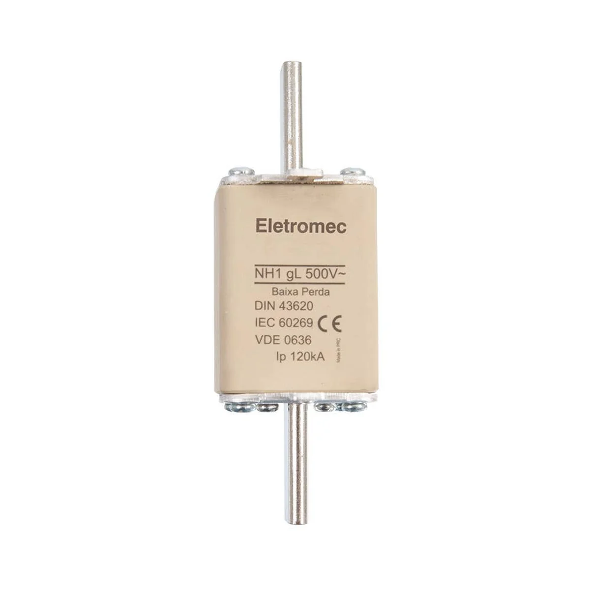 Fusível NH Retardado 63A 500V 120kA 01 gL/gG Faca NH1GL063C Eletromec - imagem 1