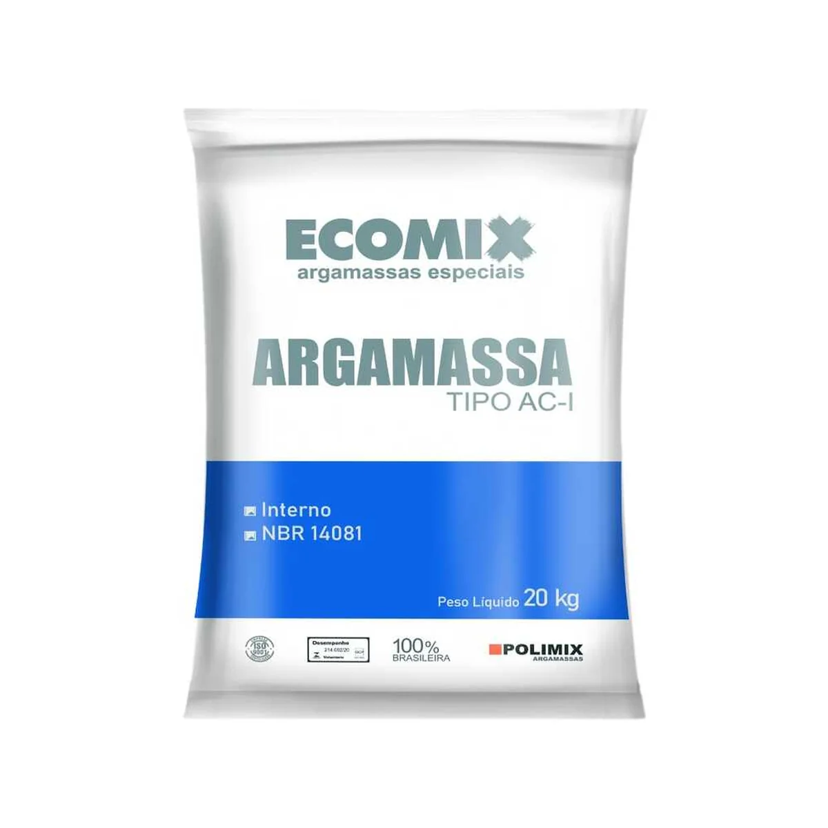 Argamassa Interna ACI Flexível Cinza 20kg Ecomix - imagem 1