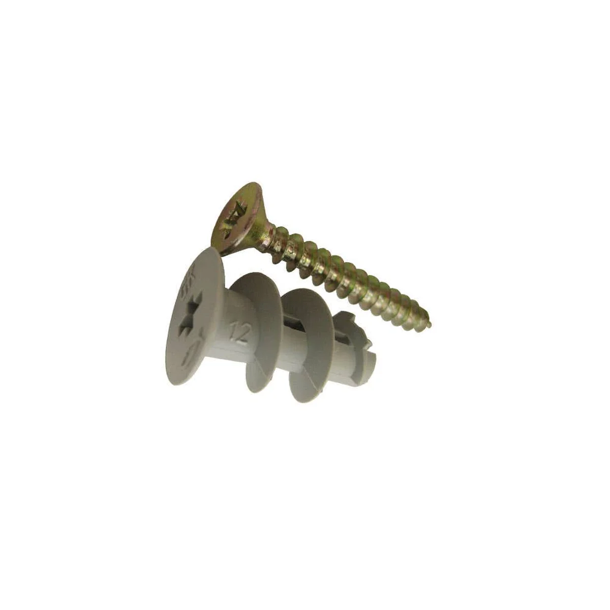 Bucha Nylon GK Drywall Parafuso Cabeça Chata 5 Peças 601574 Fischer - imagem 1
