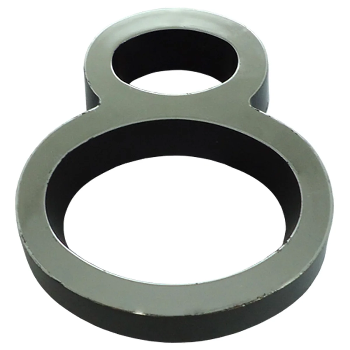 Número 8 Plástico Preto Cromado 4cm - imagem 1