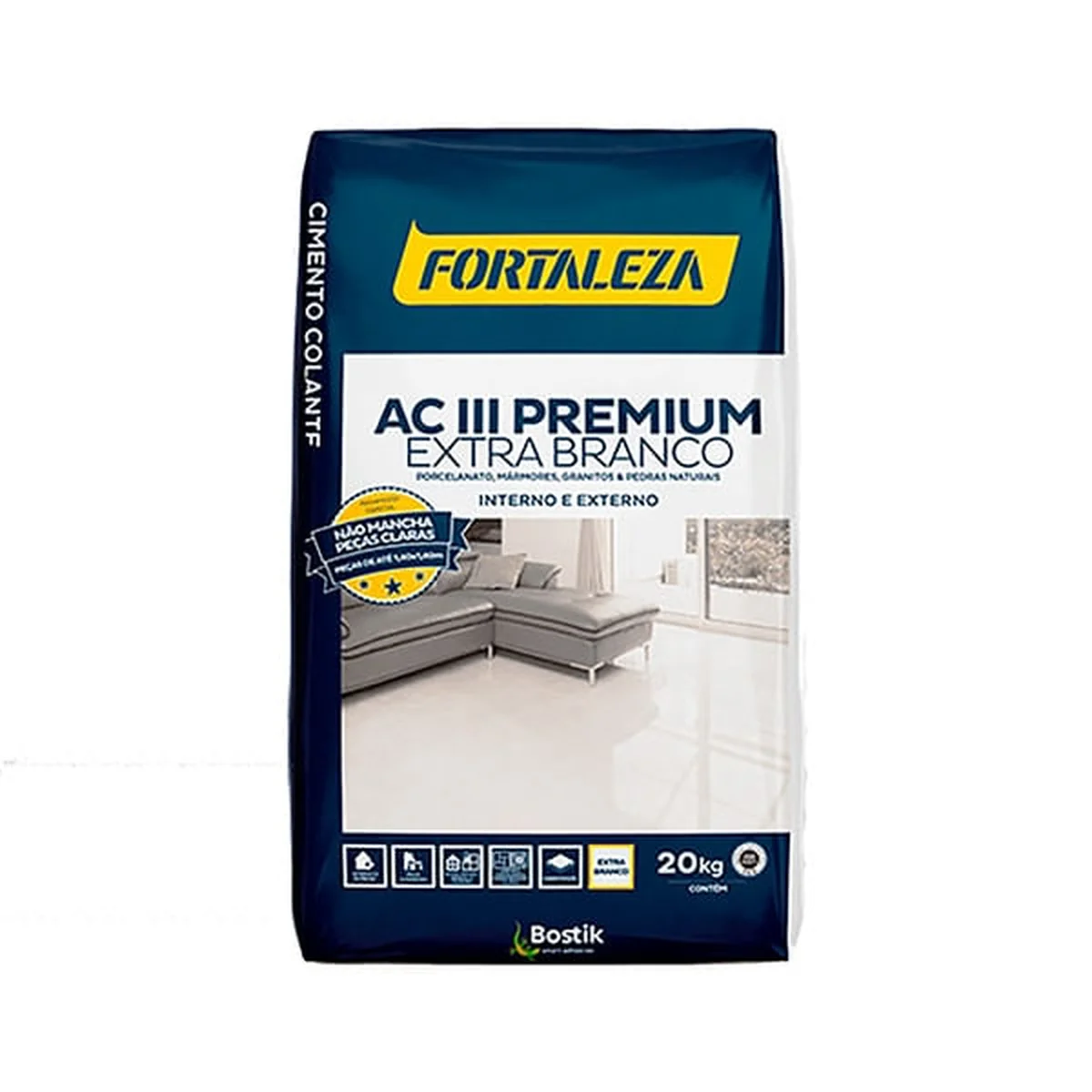 Argamassa Externa ACIII Premium Extra Branca 20kg - imagem 1