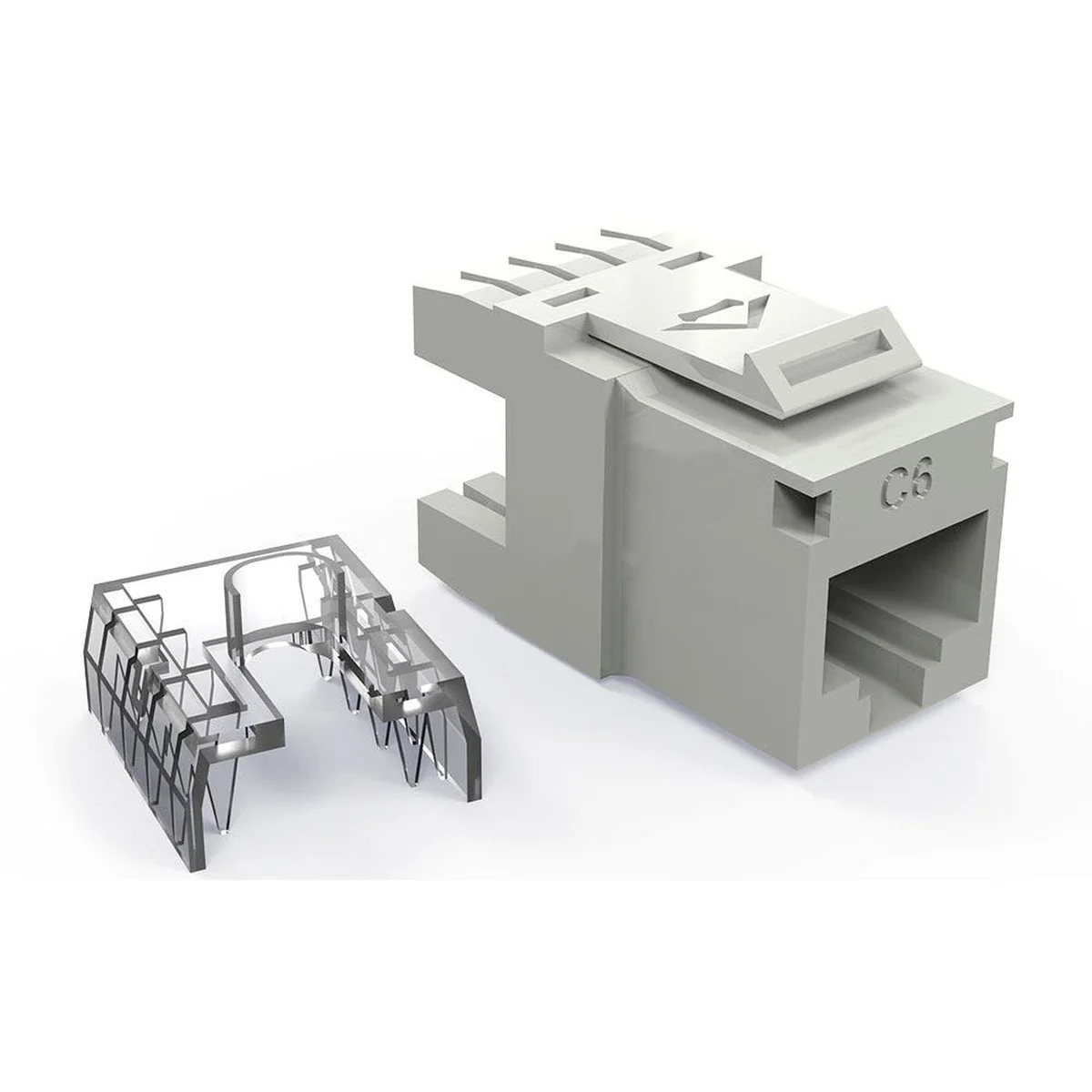 Tomada RJ45 CAT6 568AB Bege UTP Multilan 35030604 Furukawa - imagem 1