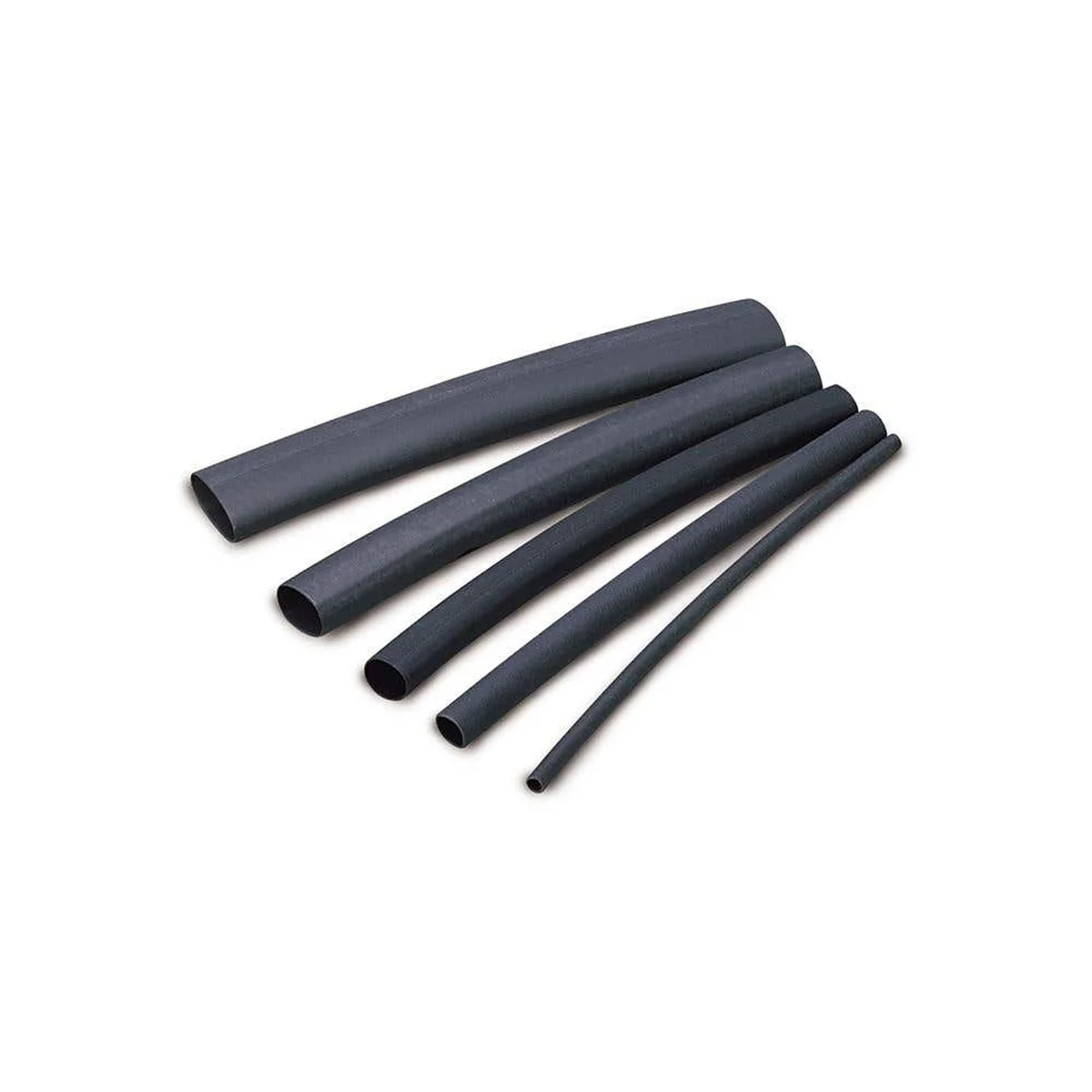 Tubo Termo-Contrátil Preto  6,35/3,17mm-10cm Com 6 peças HST250 - imagem 1