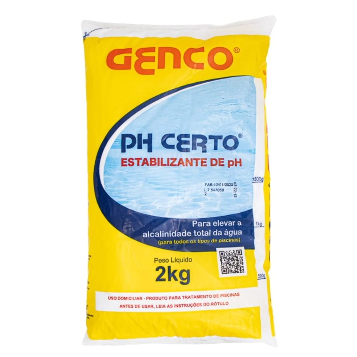 Elevador de Alcalinidade 2kg pH Certo Piscina Genco - imagem 1