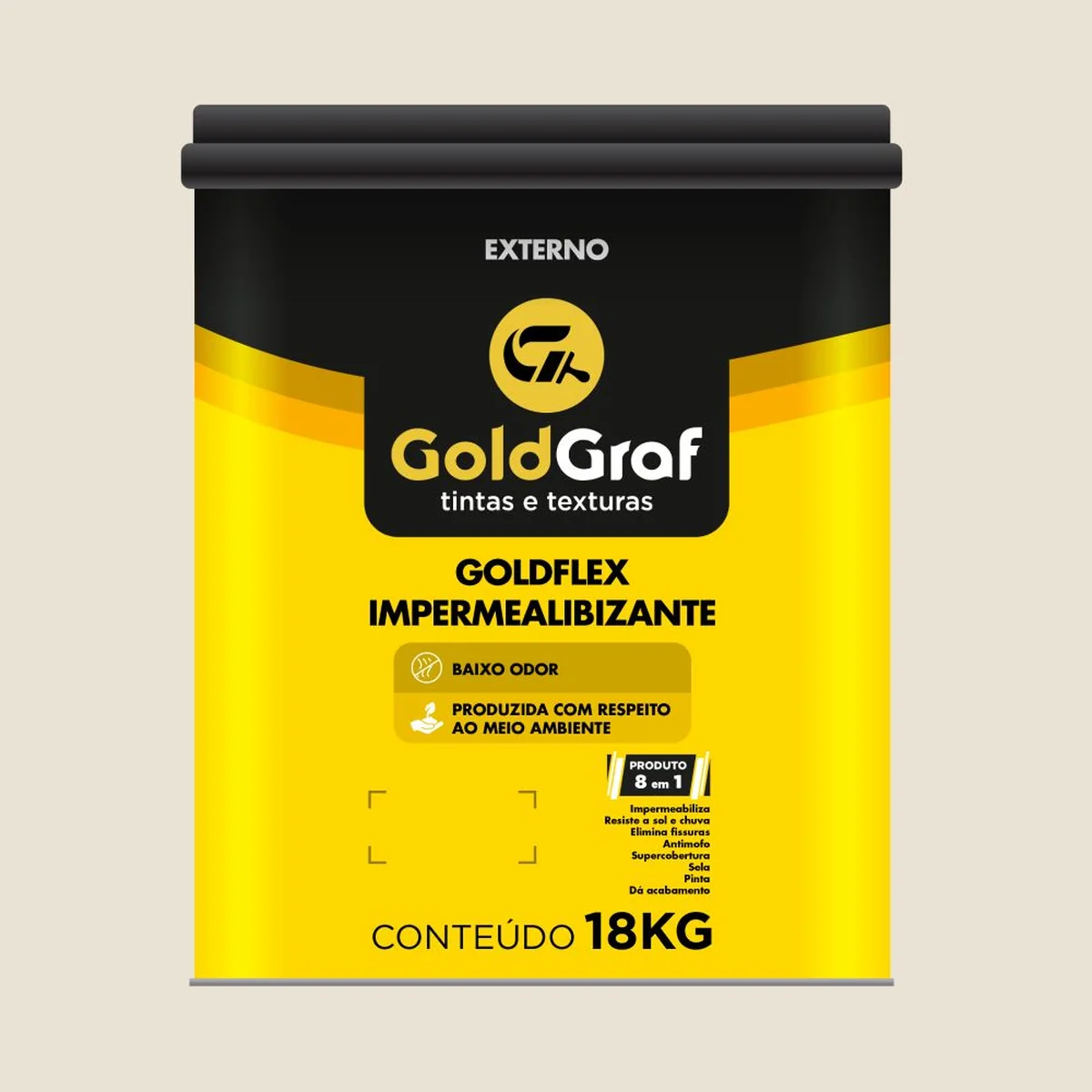 Tinta Acrílica Fosco Emborrachada 18kg Goldgraf - imagem 1