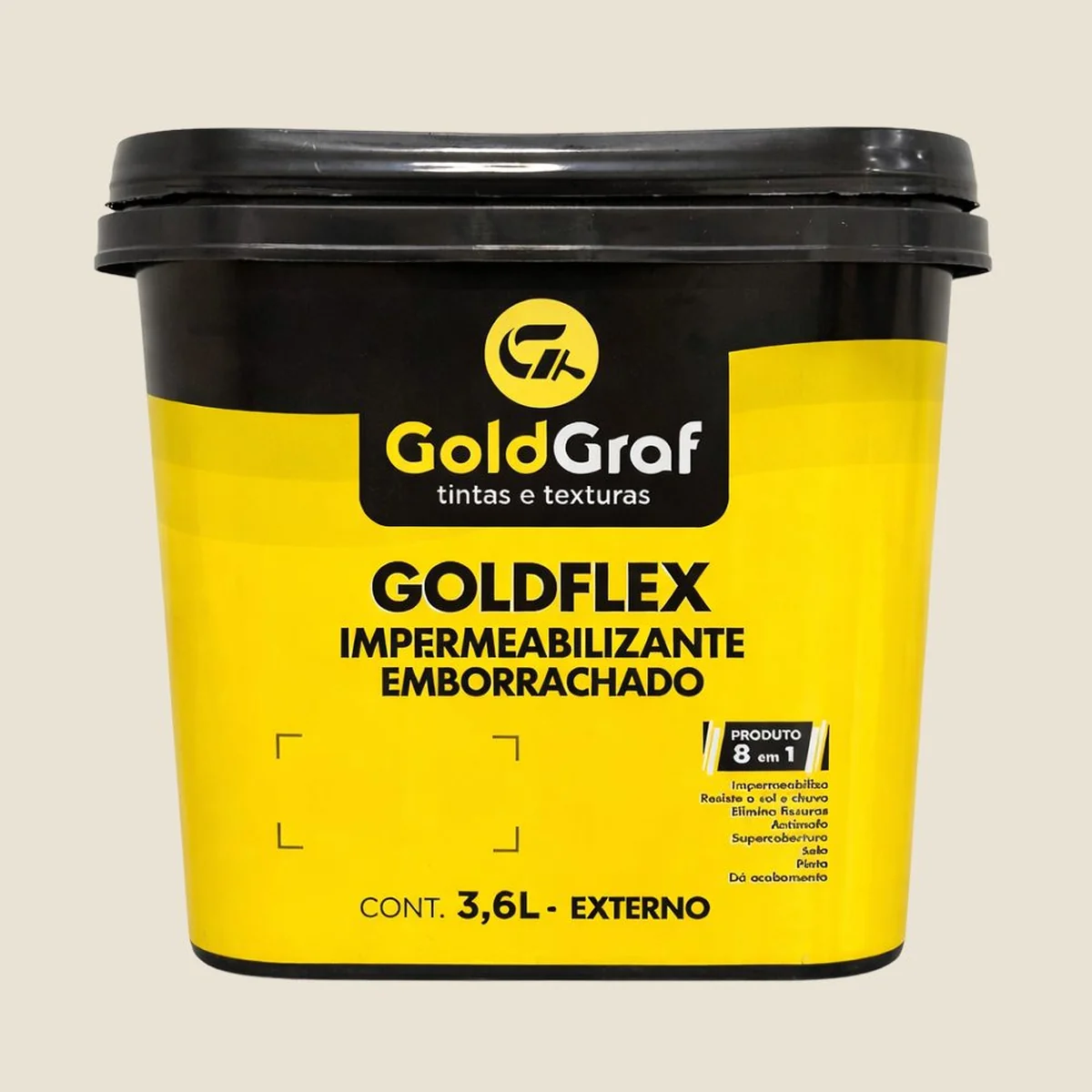 Tinta Acrílica Fosco Emborrachada 3,6L Goldgraf - imagem 1