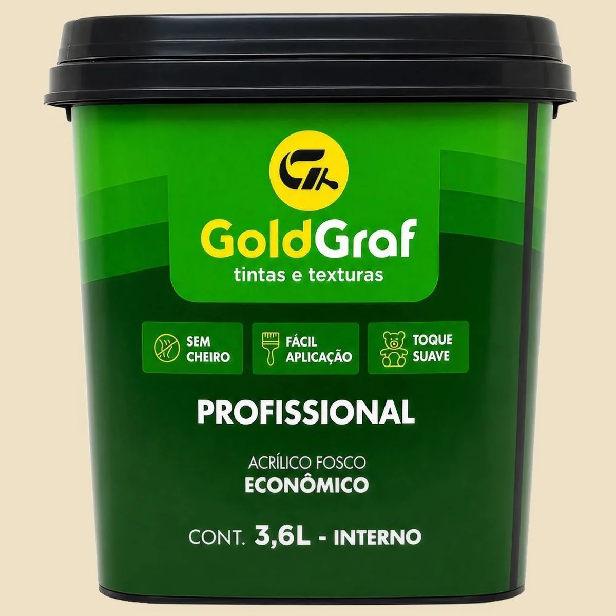 Tinta Profissional Acrílica Fosco 3,6L Goldgraf - imagem 1