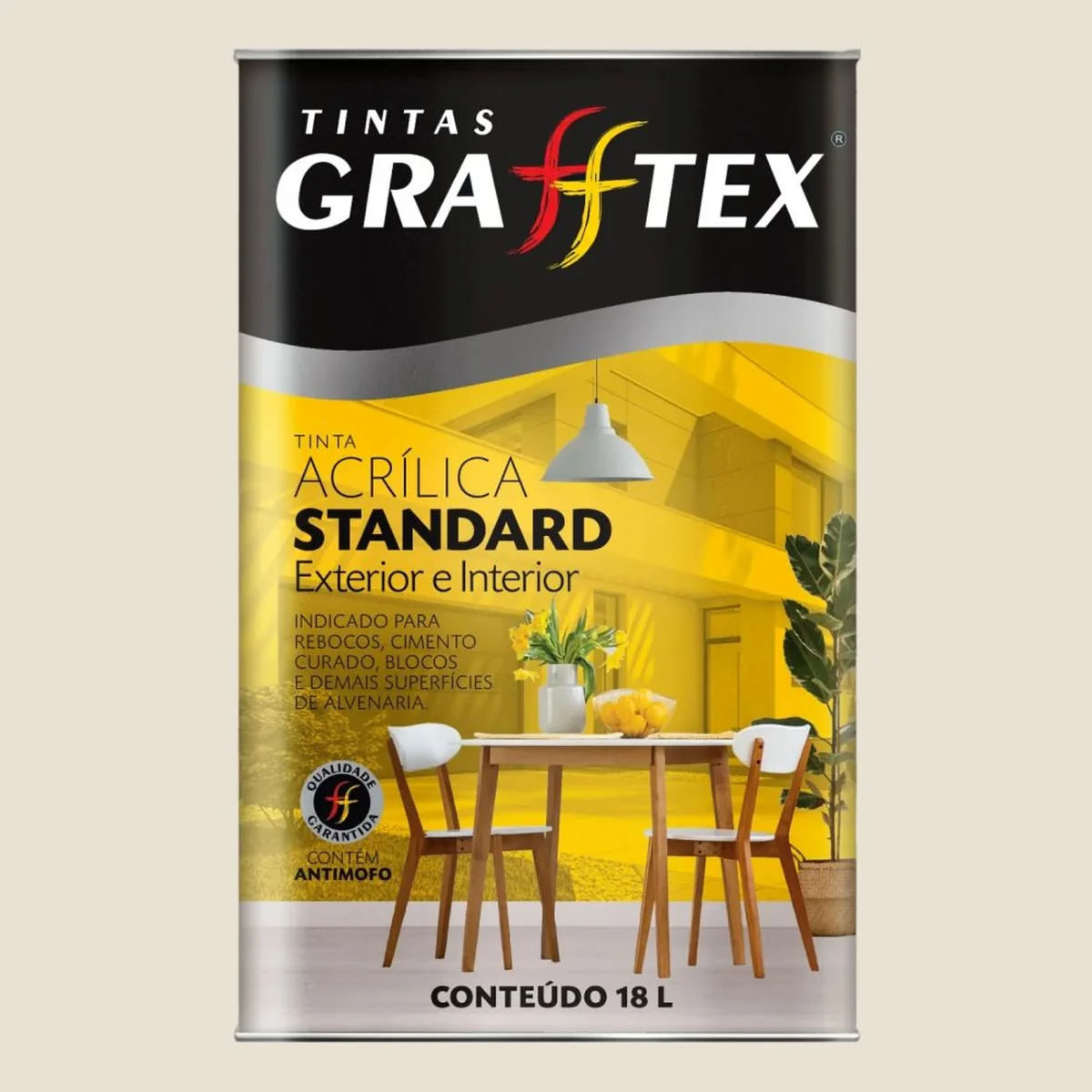 Tinta Standard Acrílica Fosco 18L Grafftex - imagem 1