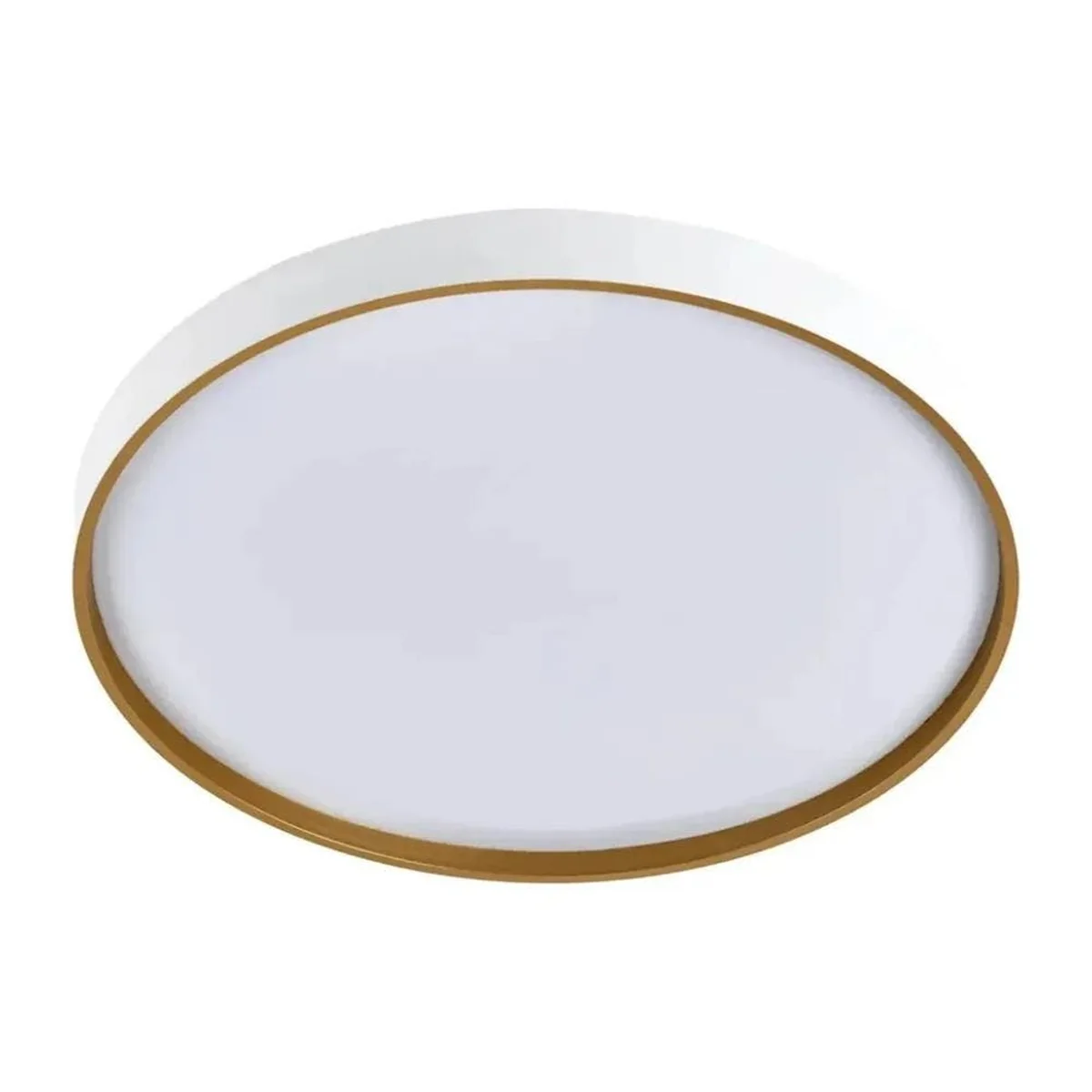 Plafon Sobrepor Toronto Branco/Dourado 24W Redondo 33cm LY-8798AM Hevvy - imagem 1