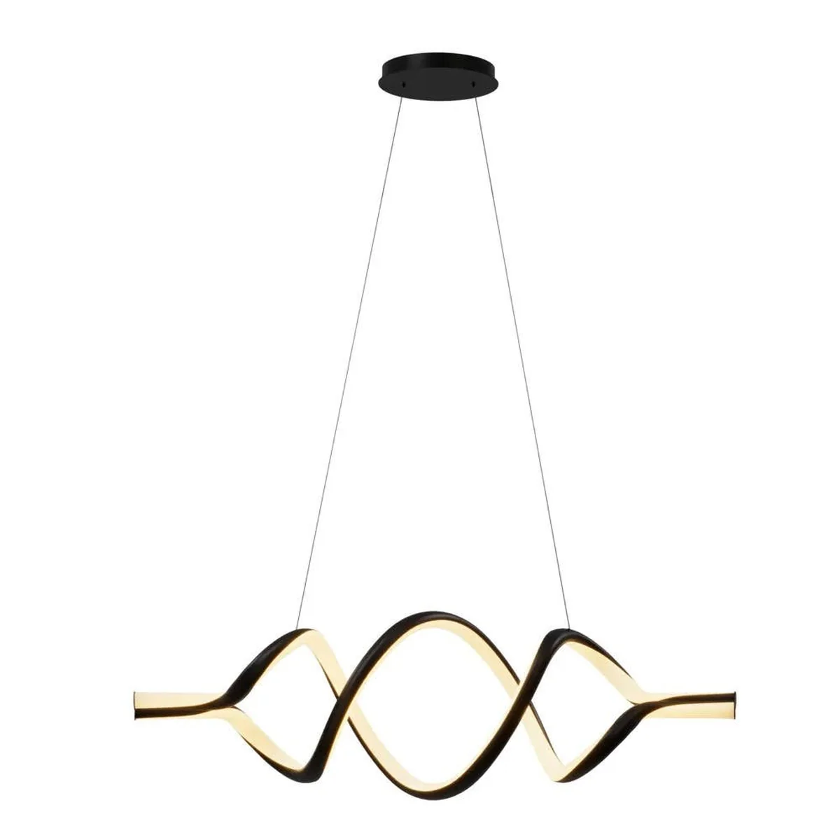 Pendente Horizon Preto LED 30W 3000K 60cm KJ-170/60HL1 Hevvy Iluminação - imagem 1