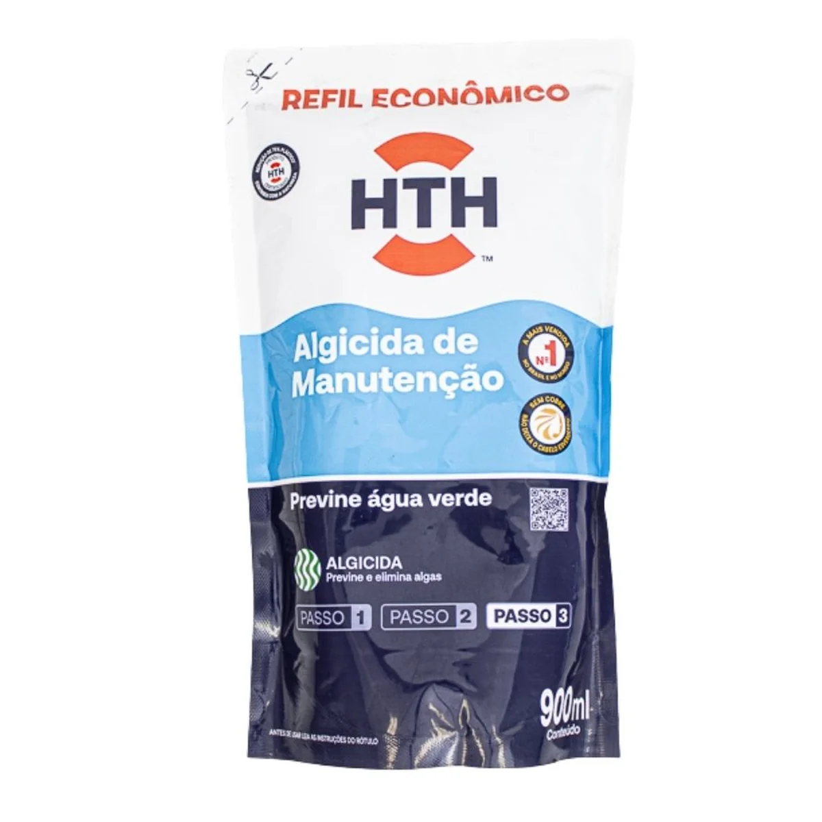 Refil Algicida Manutenção Frasco 900ml Piscina Hth - imagem 1