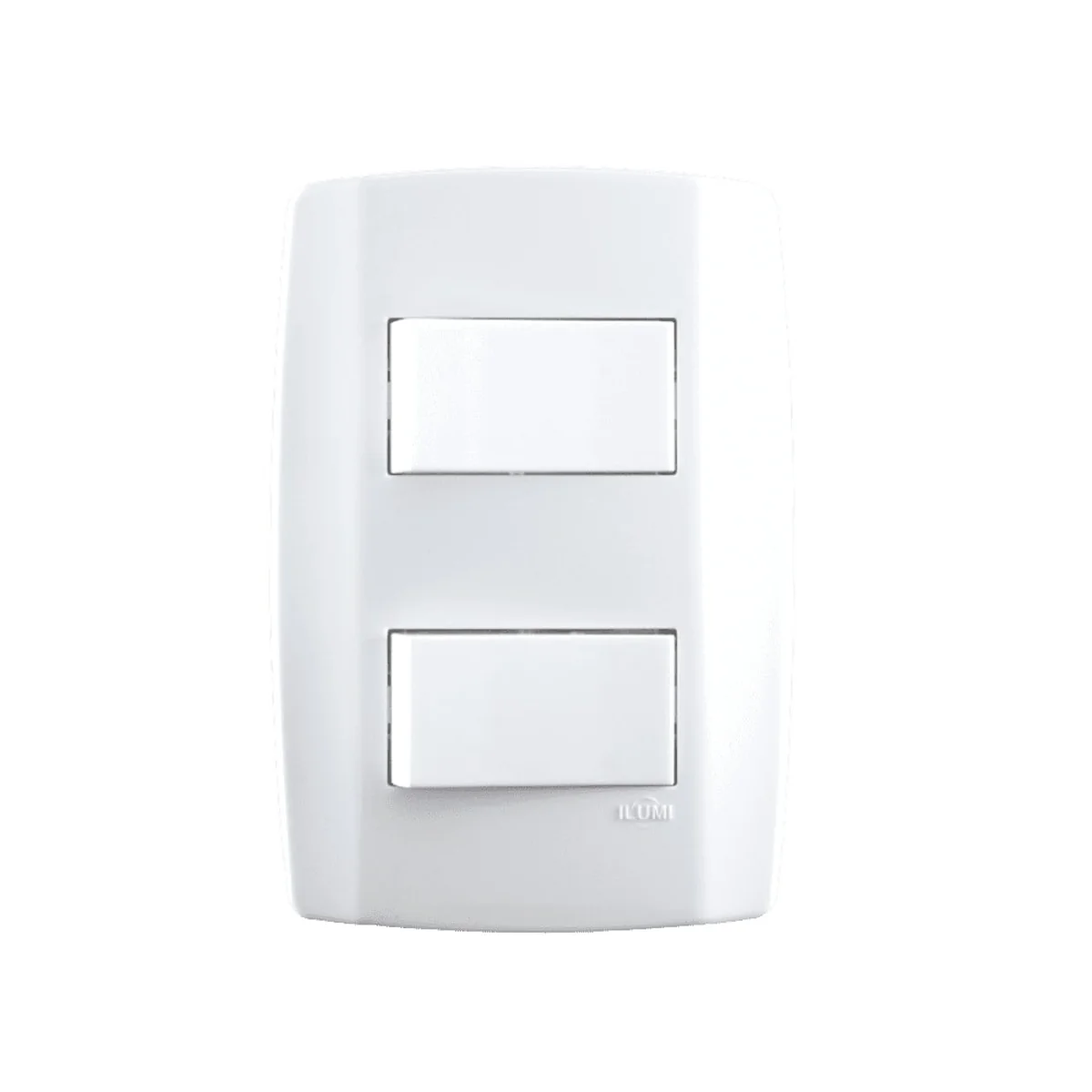 Conjunto 2 Interruptores Simples 10A/250V 4x2 Branco Slim - imagem 1